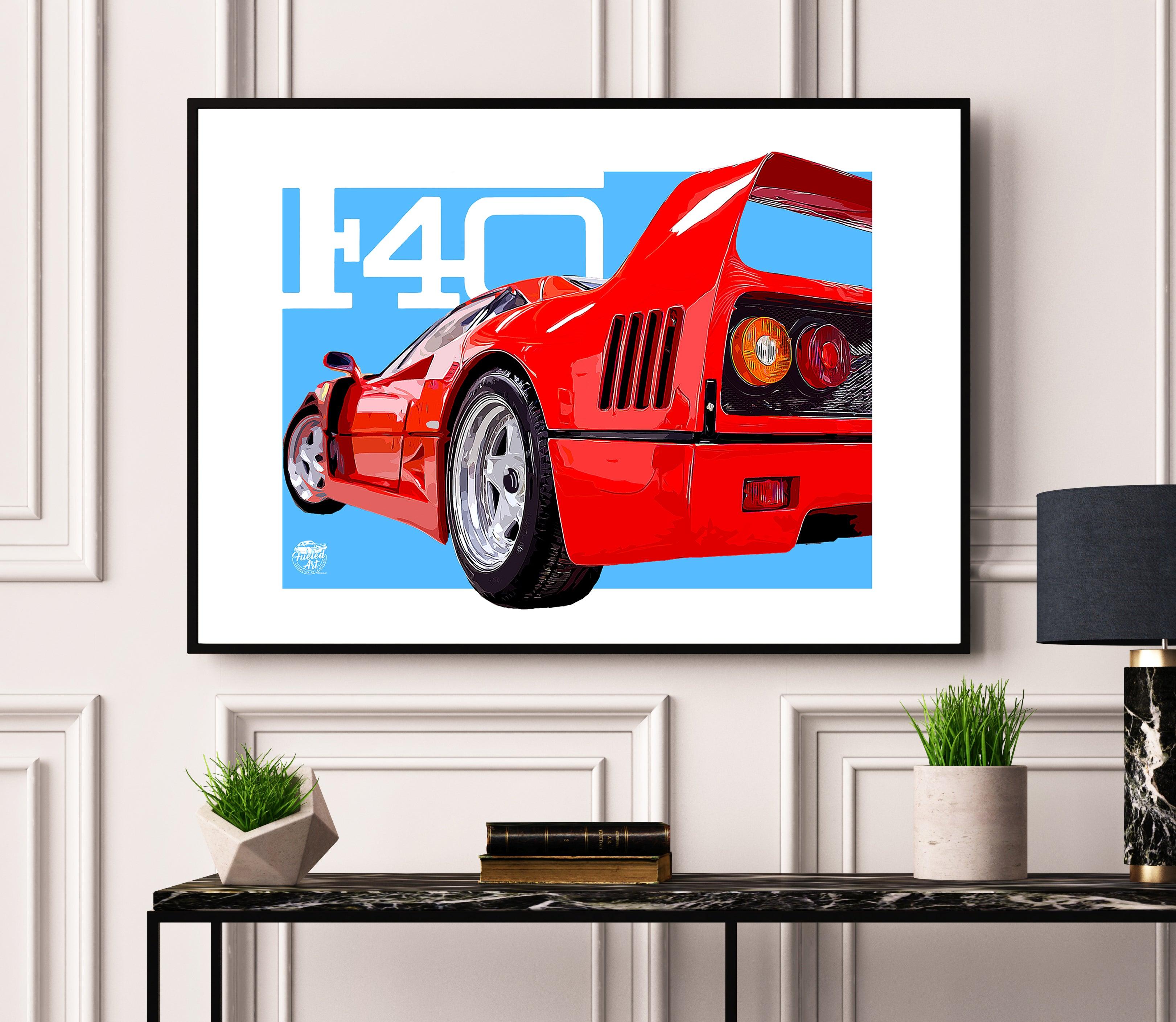 Ferrari F40 Print - Fueled.art