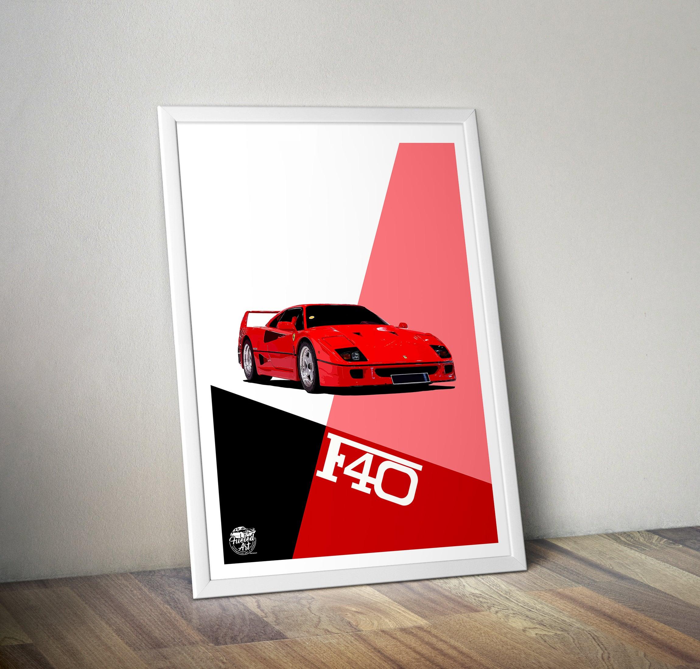 Ferrari F40 Print - Fueled.art