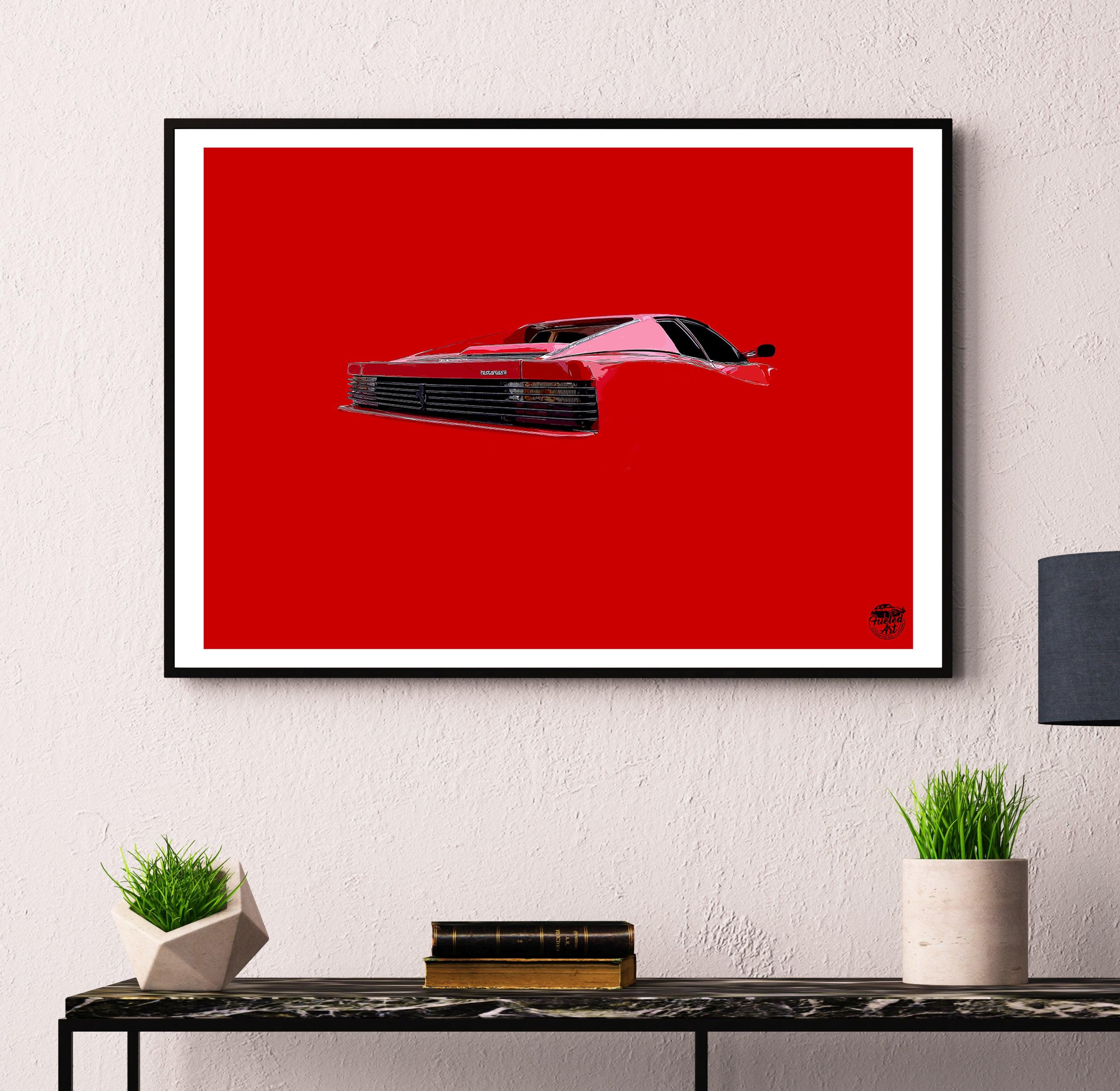 Ferrari Testarossa Print - Fueled.art