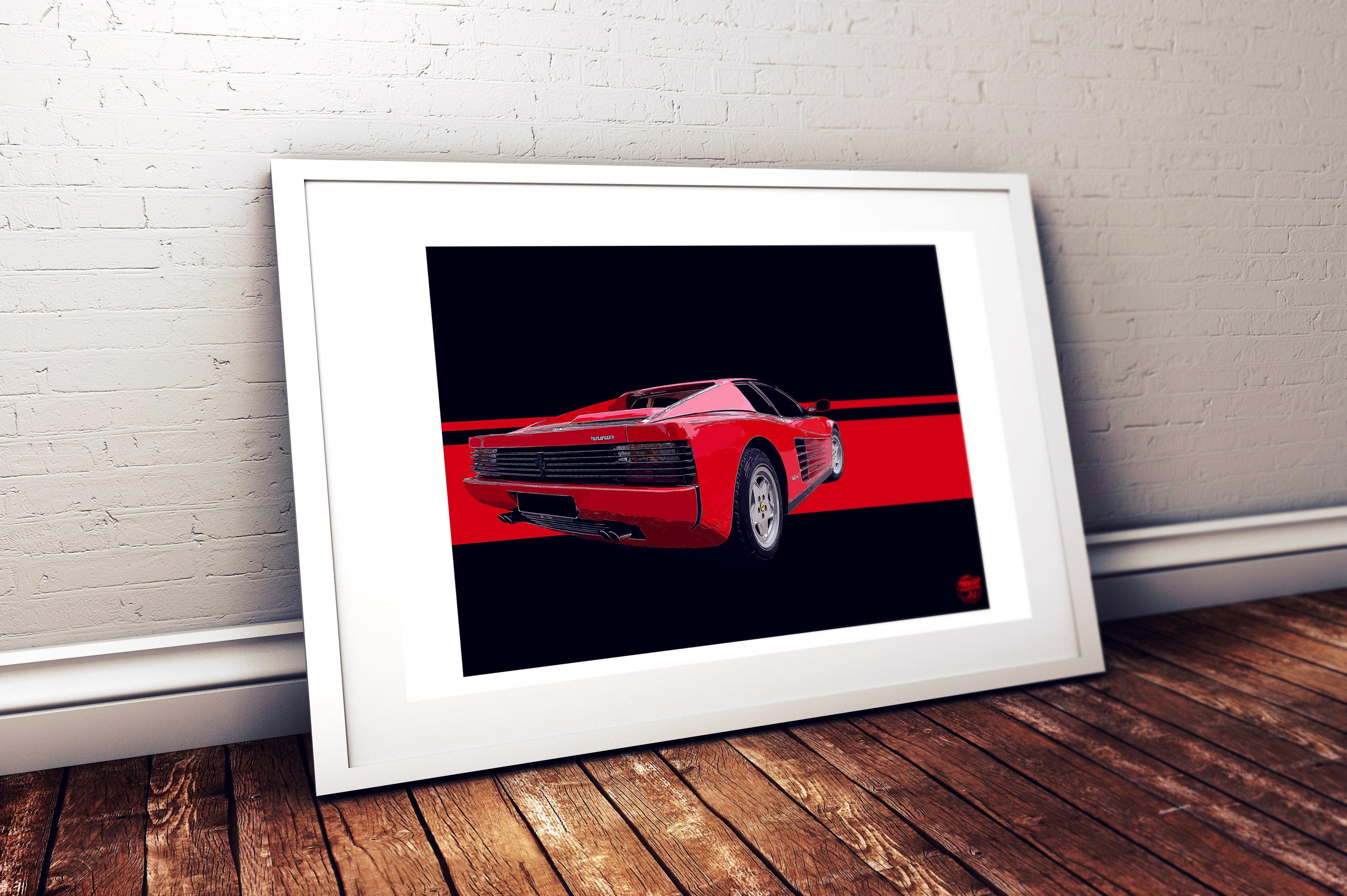 Ferrari Testarossa Print - Fueled.art