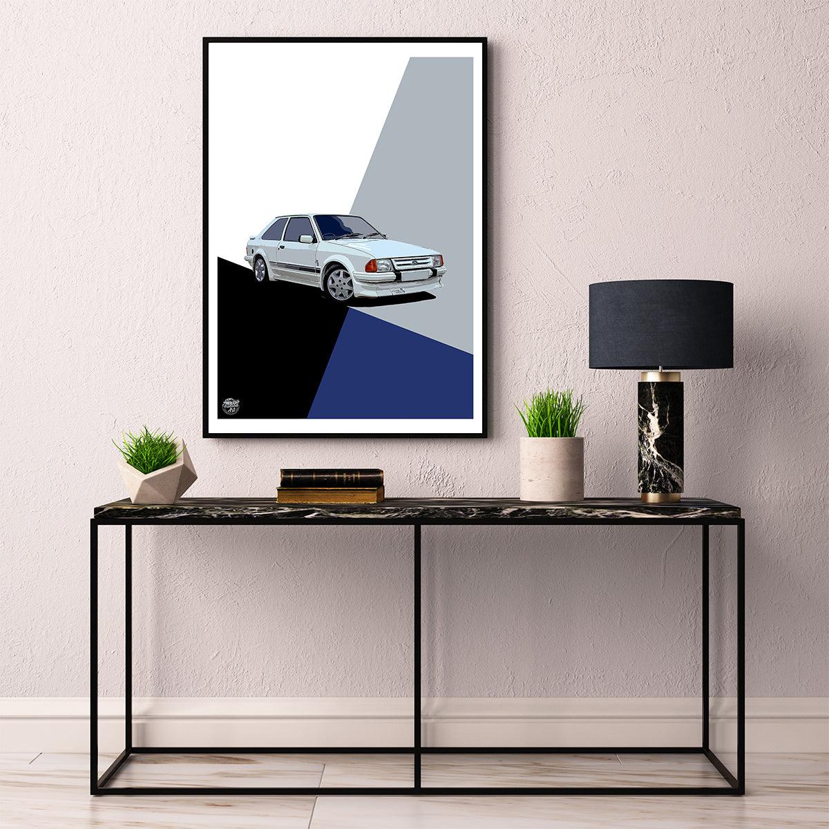 Ford Escort Mk3 S1 RS Turbo Print - Fueled.art