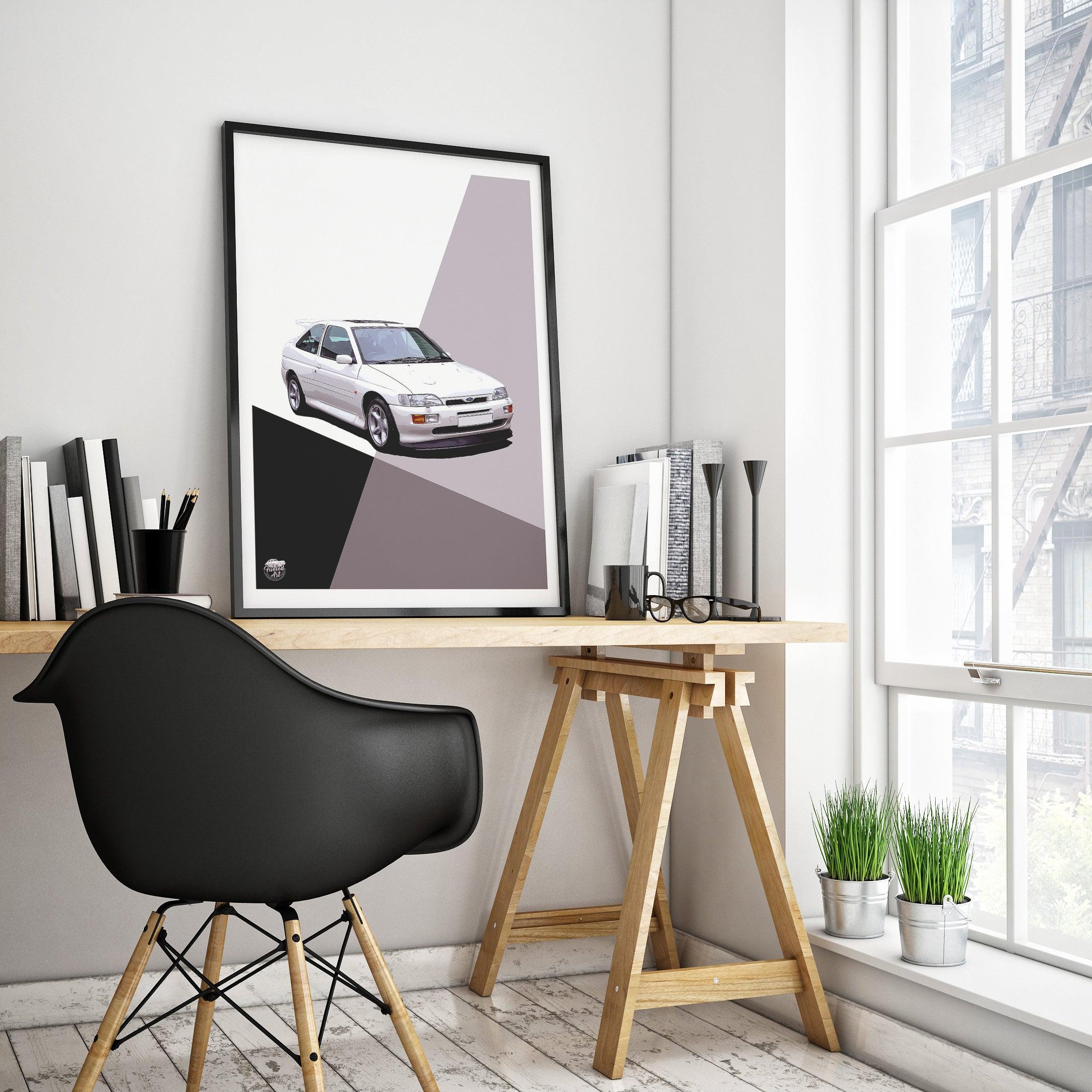 Ford Escort RS Cosworth Print - Fueled.art