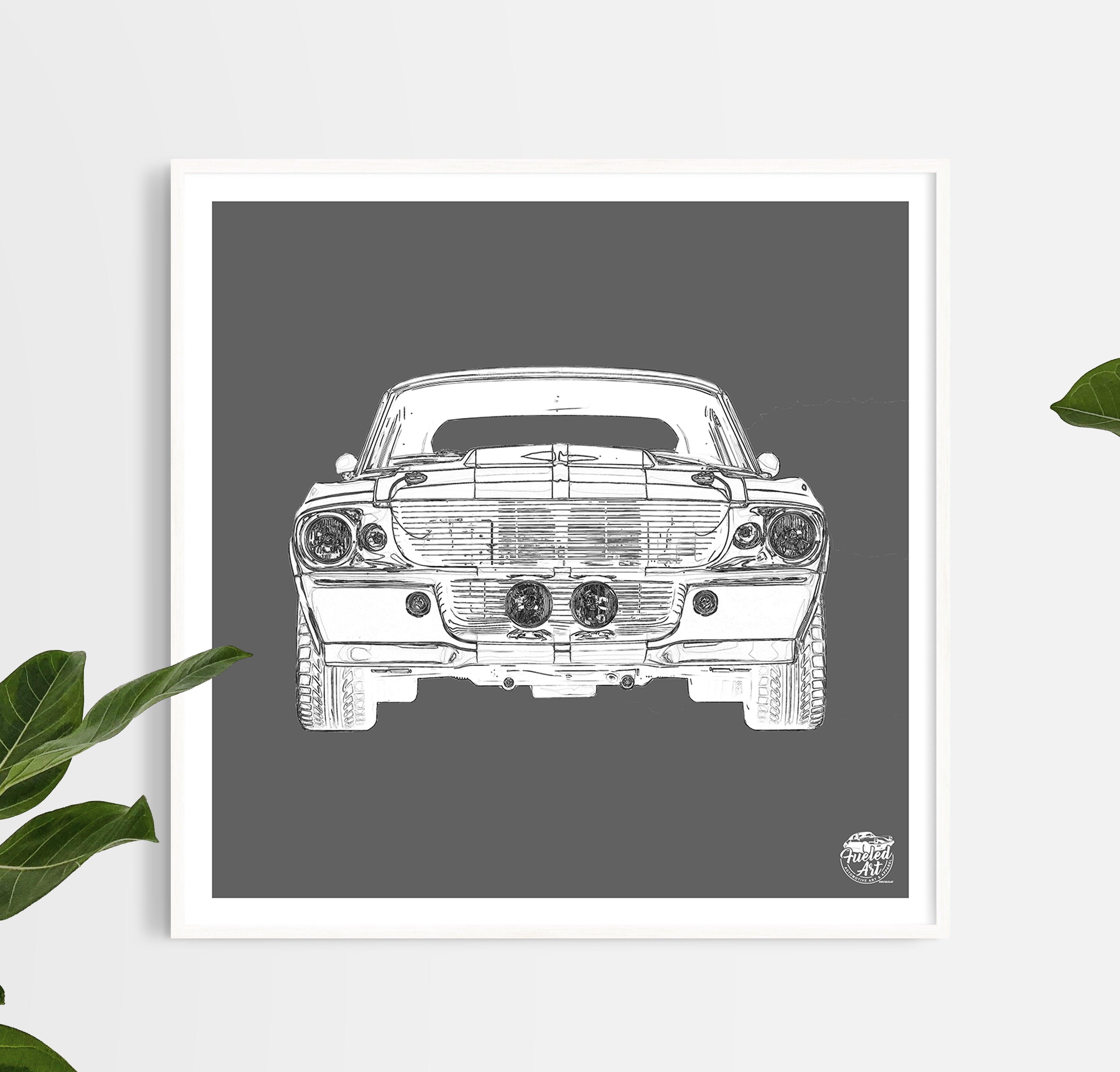 Ford Mustang GT500 Print - Fueled.art