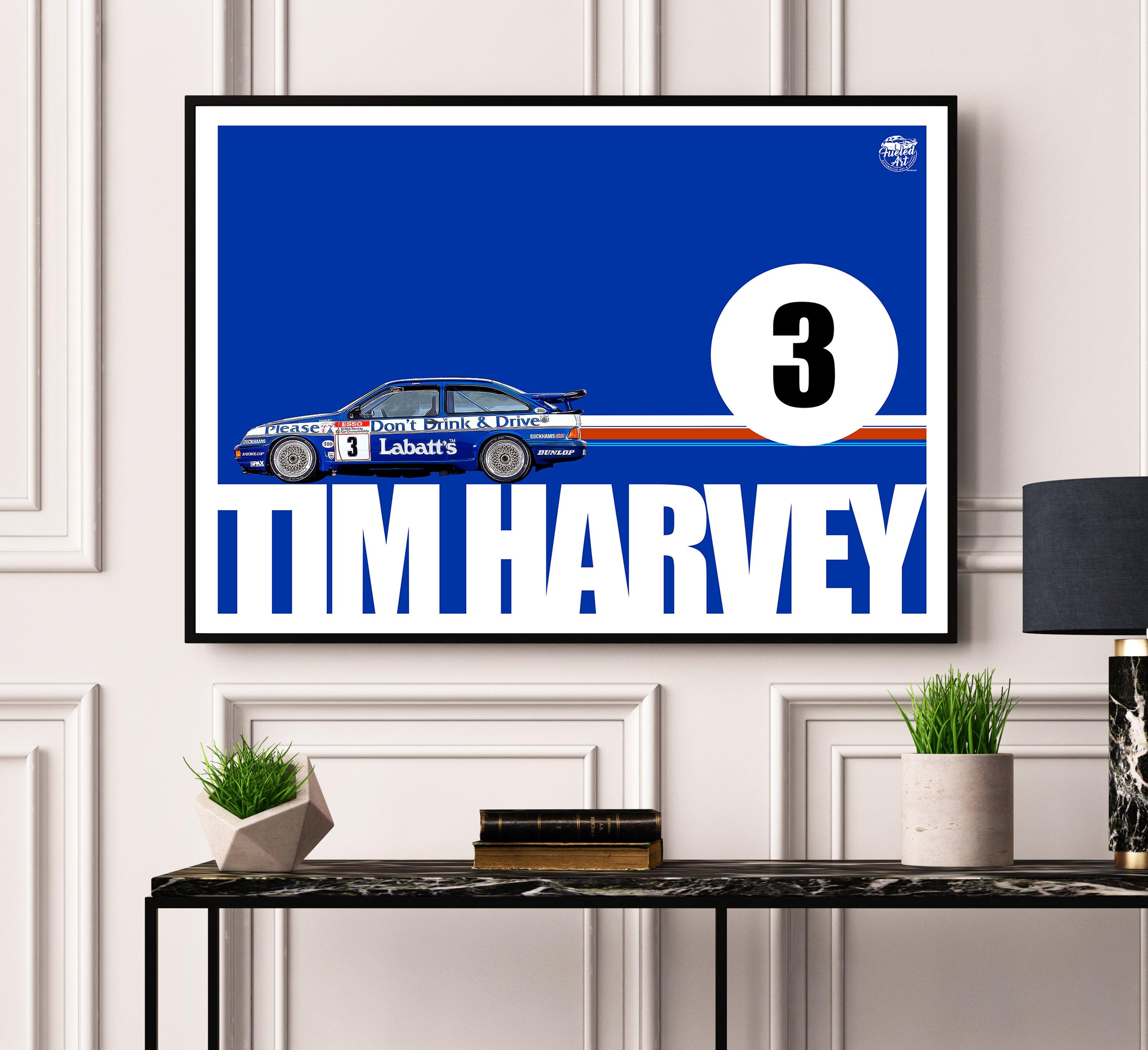 Ford Sierra Cosworth BTCC Tim Harvey Print - Fueled.art