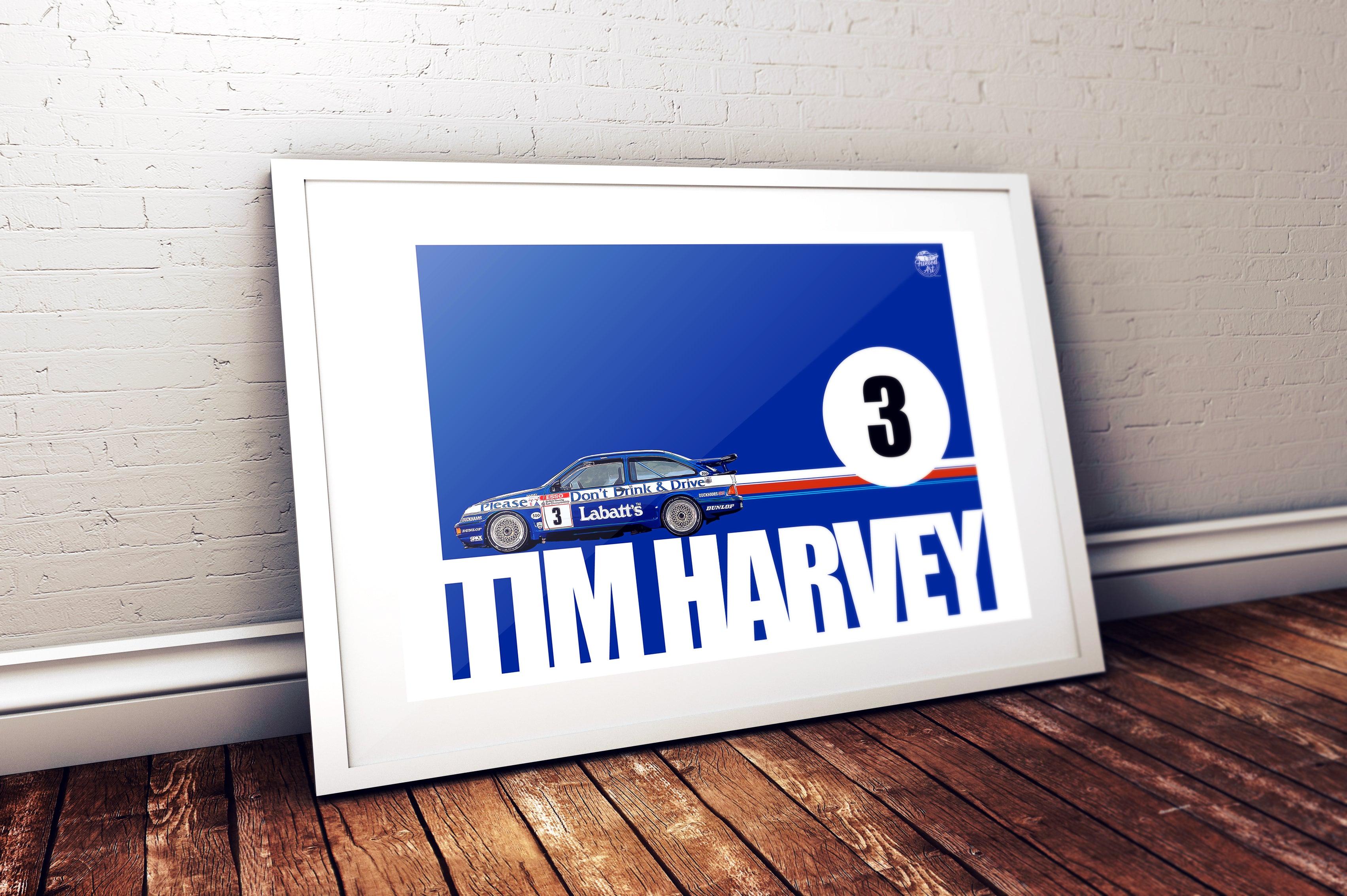 Ford Sierra Cosworth BTCC Tim Harvey Print - Fueled.art