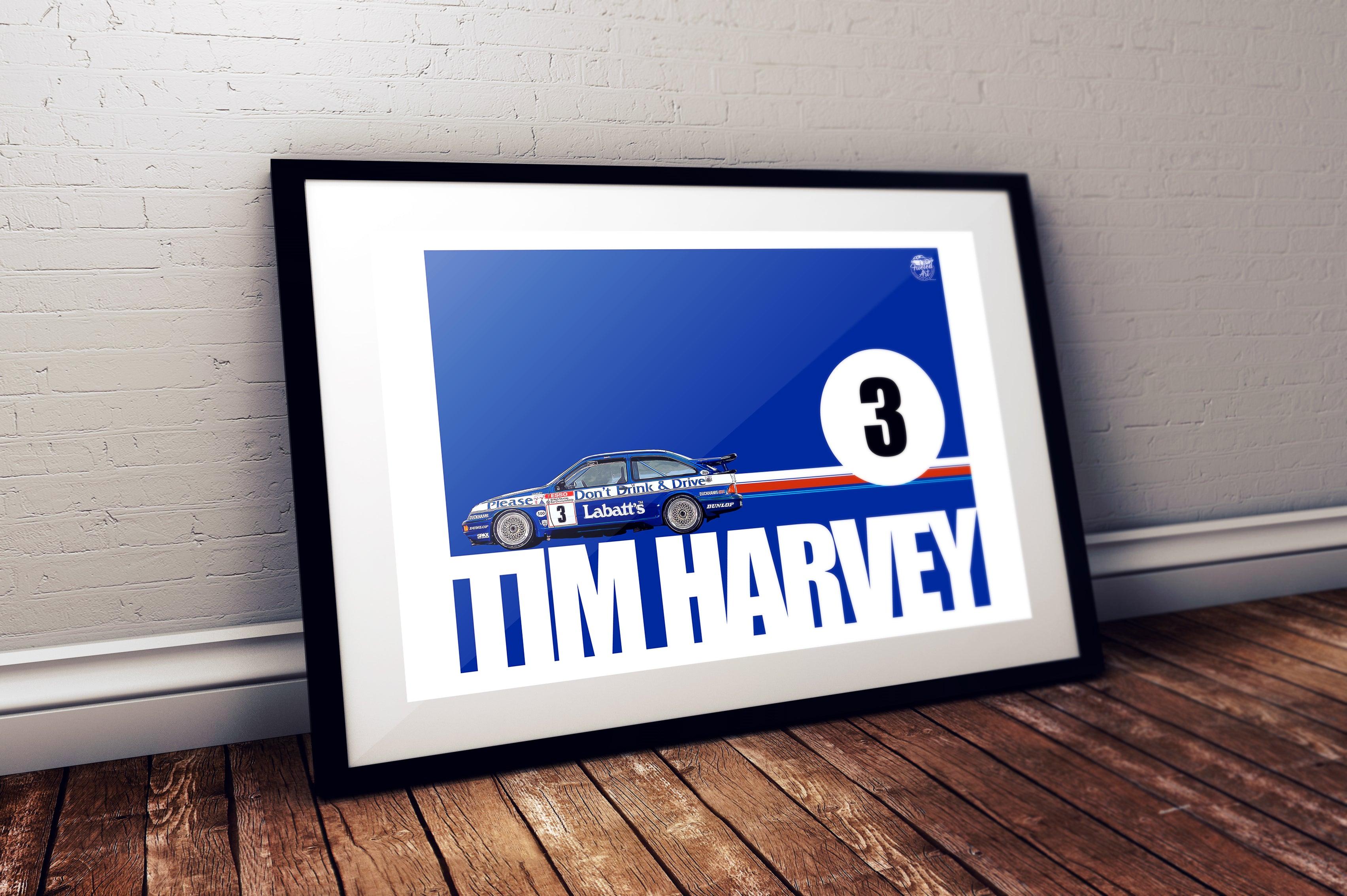 Ford Sierra Cosworth BTCC Tim Harvey Print - Fueled.art