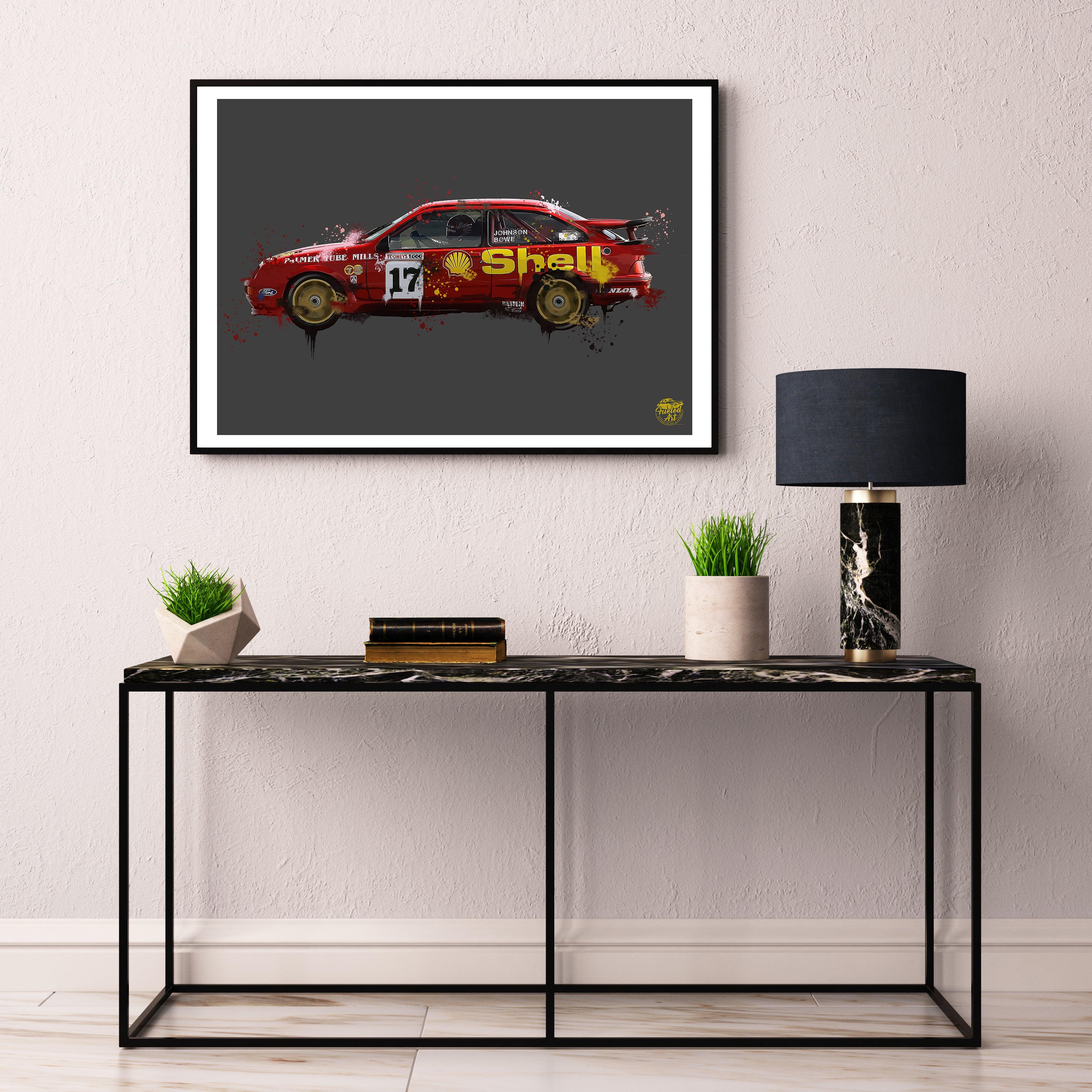 Ford Sierra RS500 Cosworth - Dick Johnson Racing Print - Fueled.art