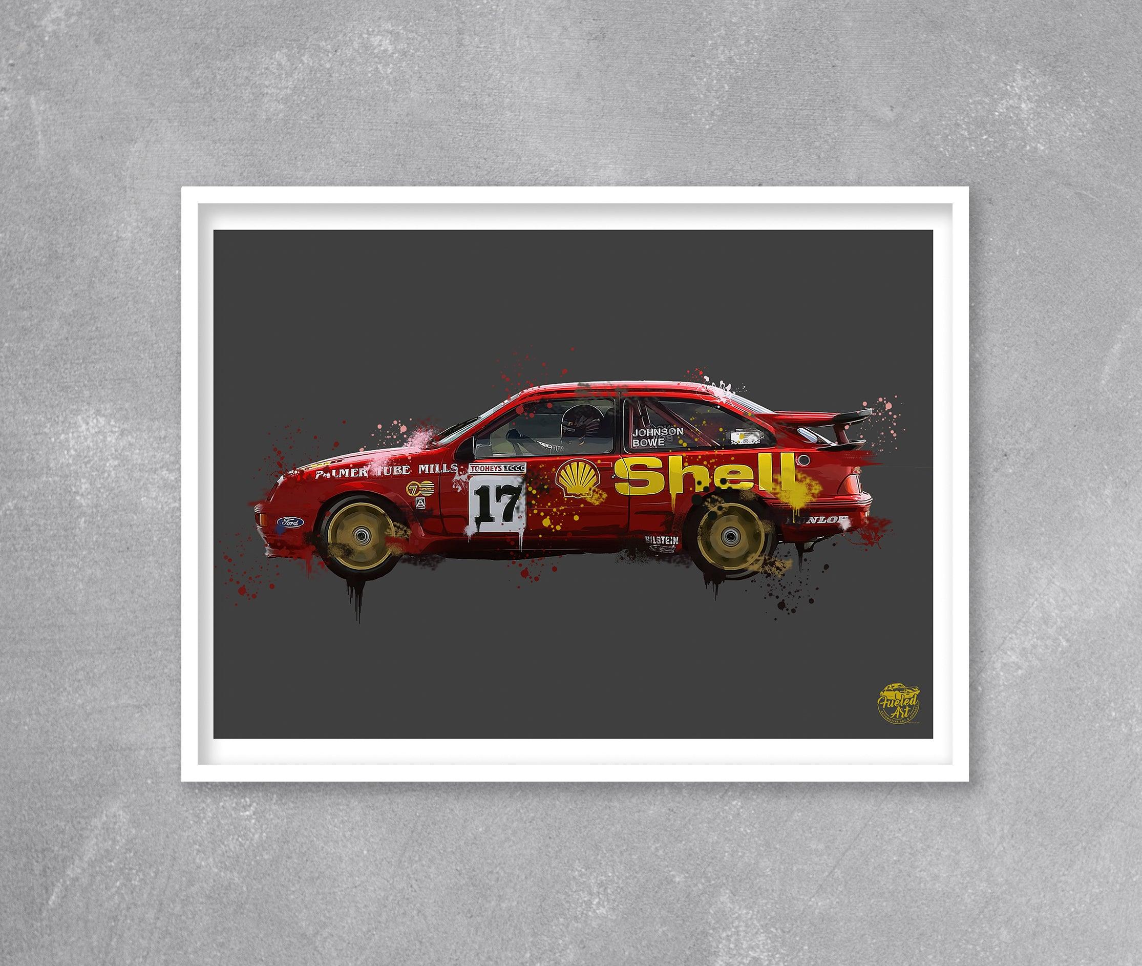 Ford Sierra RS500 Cosworth - Dick Johnson Racing Print - Fueled.art