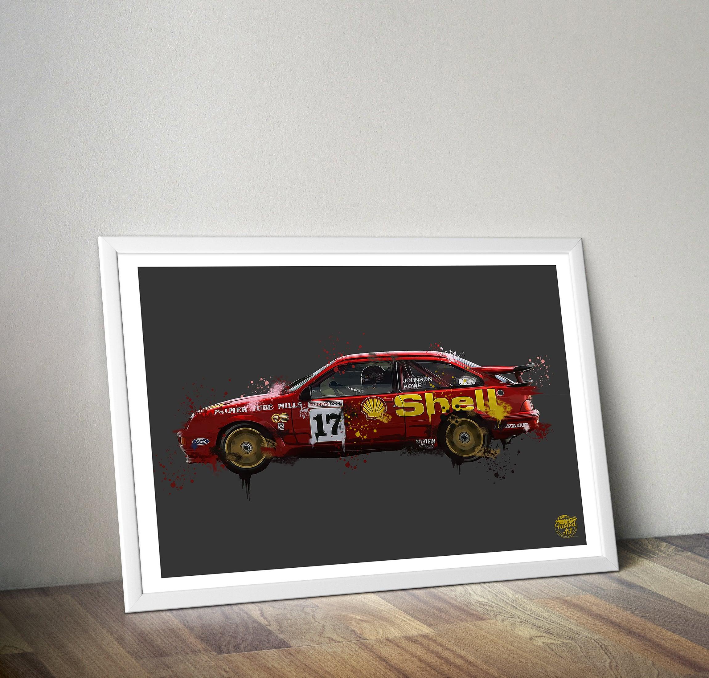 Ford Sierra RS500 Cosworth - Dick Johnson Racing Print - Fueled.art