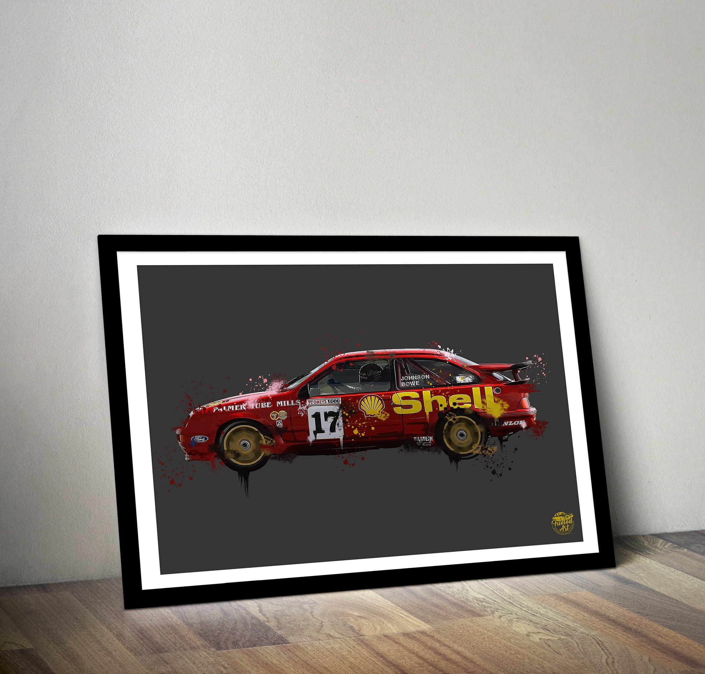 Ford Sierra RS500 Cosworth - Dick Johnson Racing Print - Fueled.art