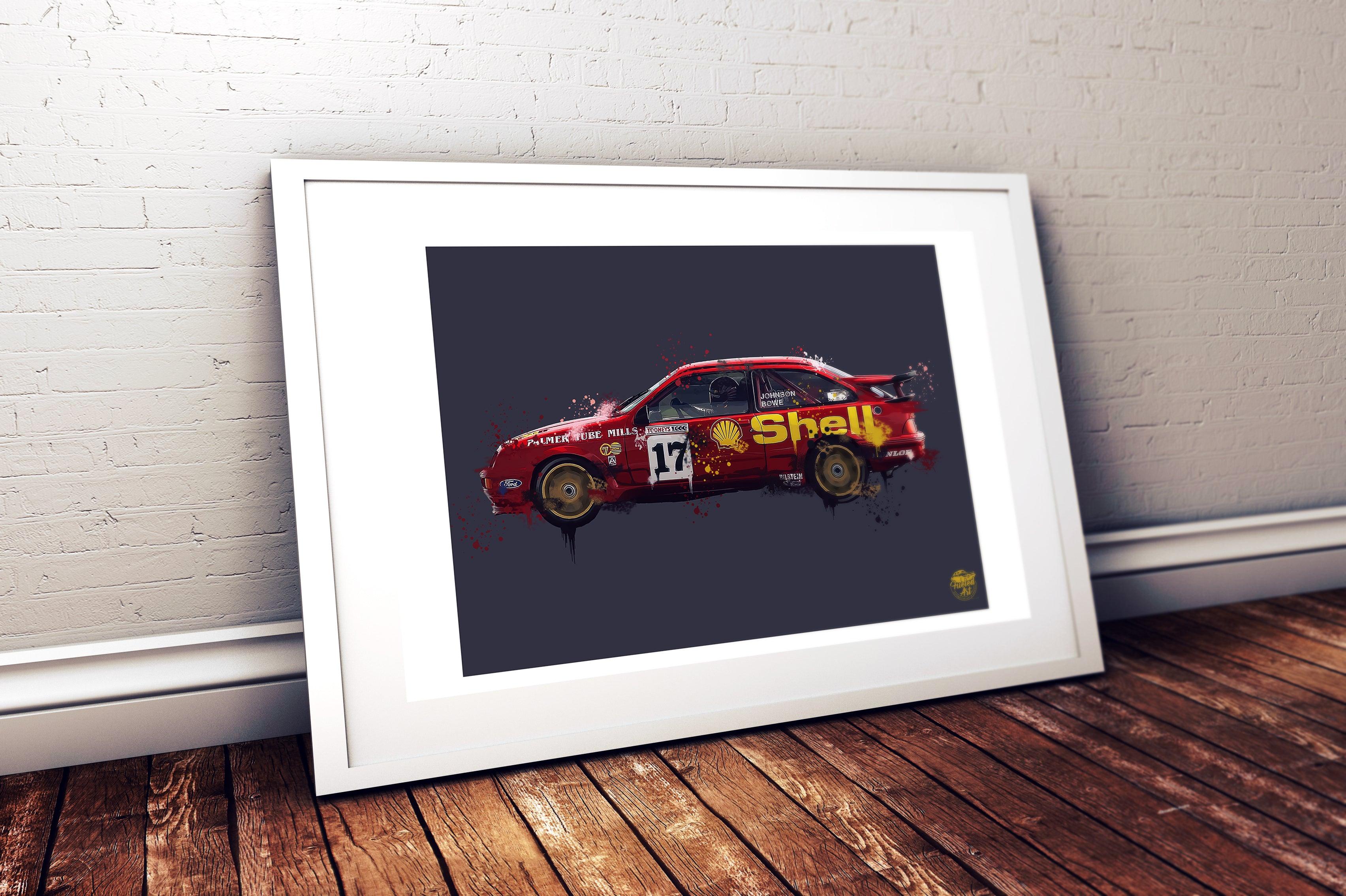 Ford Sierra RS500 Cosworth - Dick Johnson Racing Print - Fueled.art