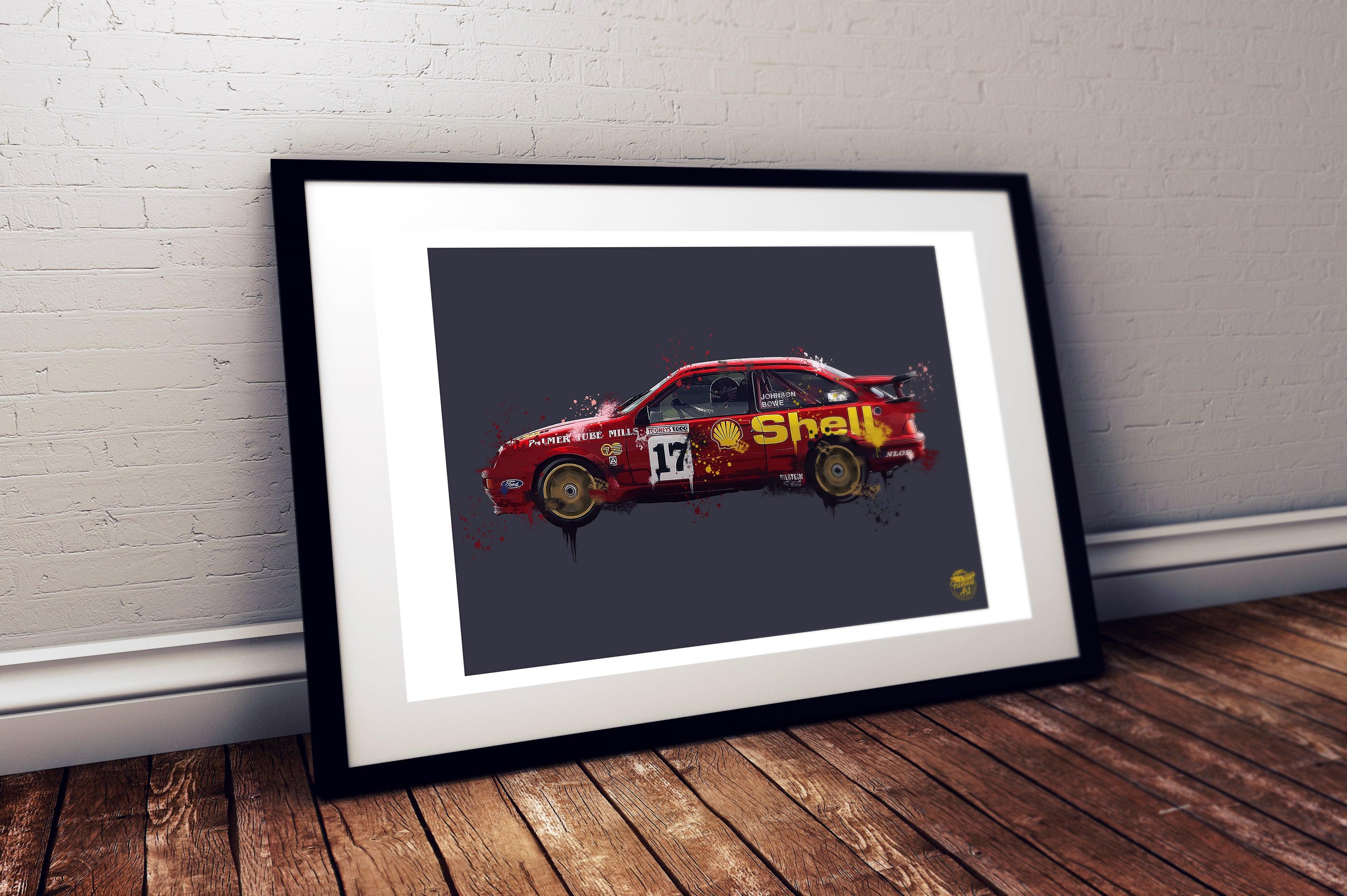 Ford Sierra RS500 Cosworth - Dick Johnson Racing Print - Fueled.art