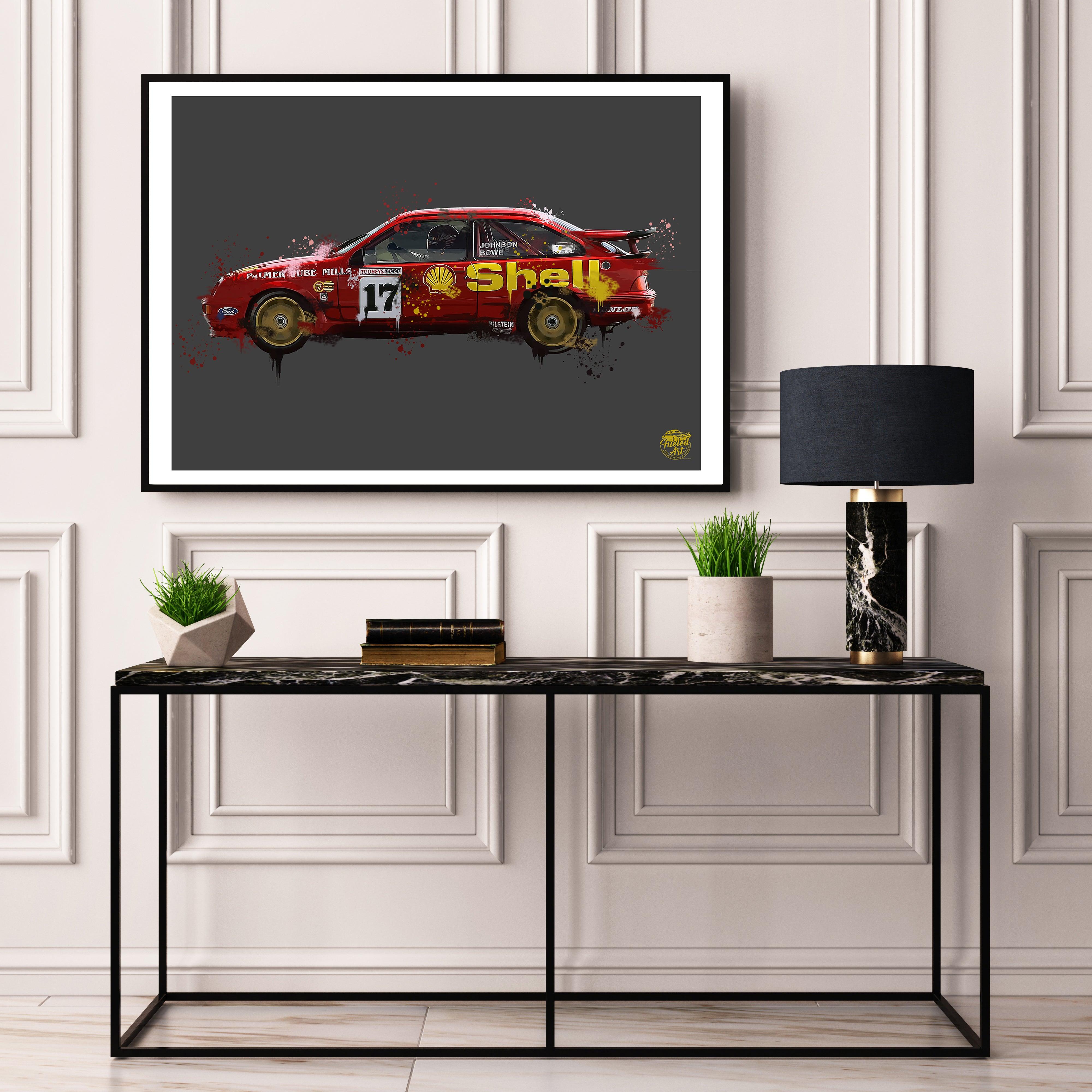 Ford Sierra RS500 Cosworth - Dick Johnson Racing Print - Fueled.art