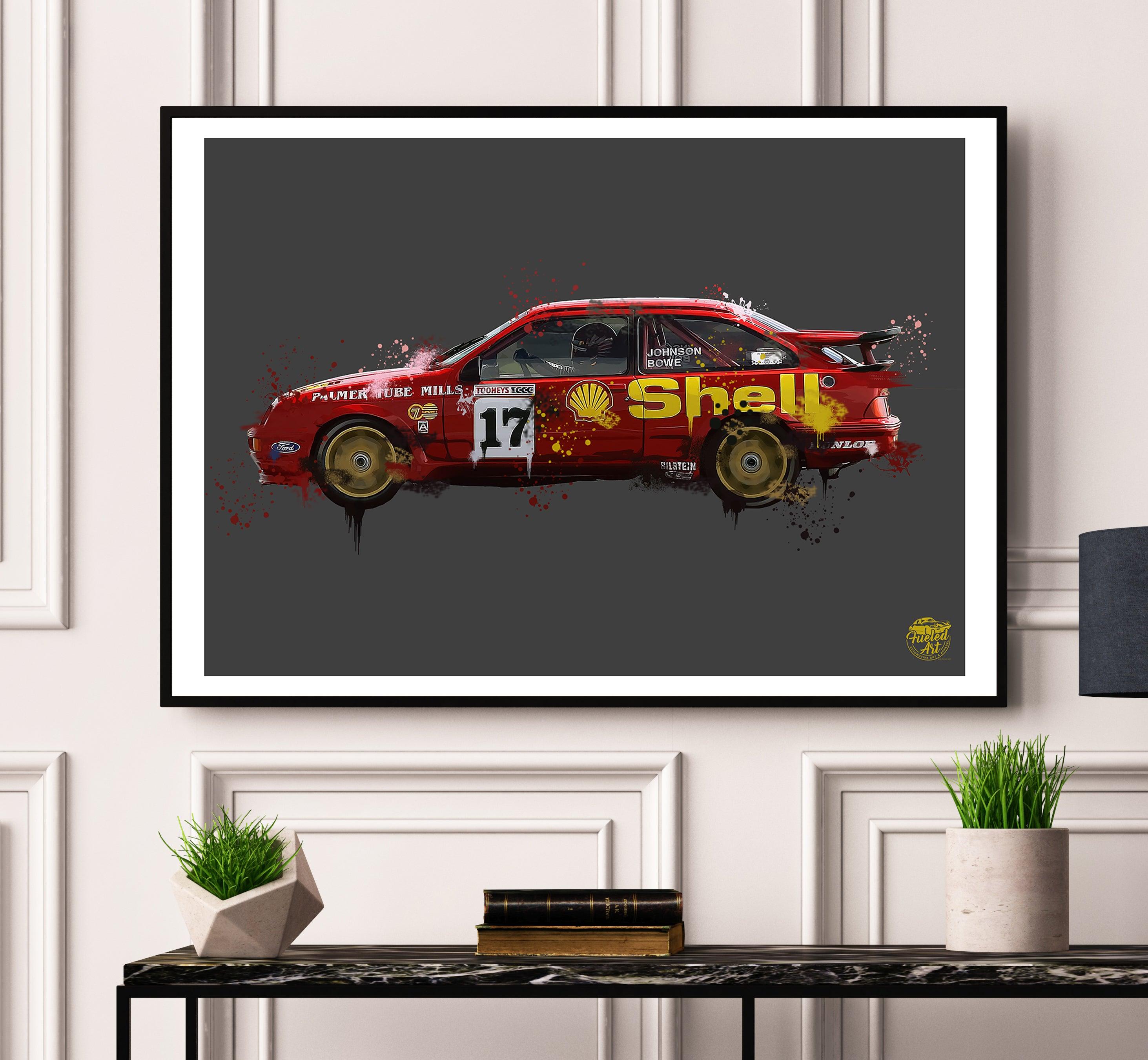 Ford Sierra RS500 Cosworth - Dick Johnson Racing Print - Fueled.art