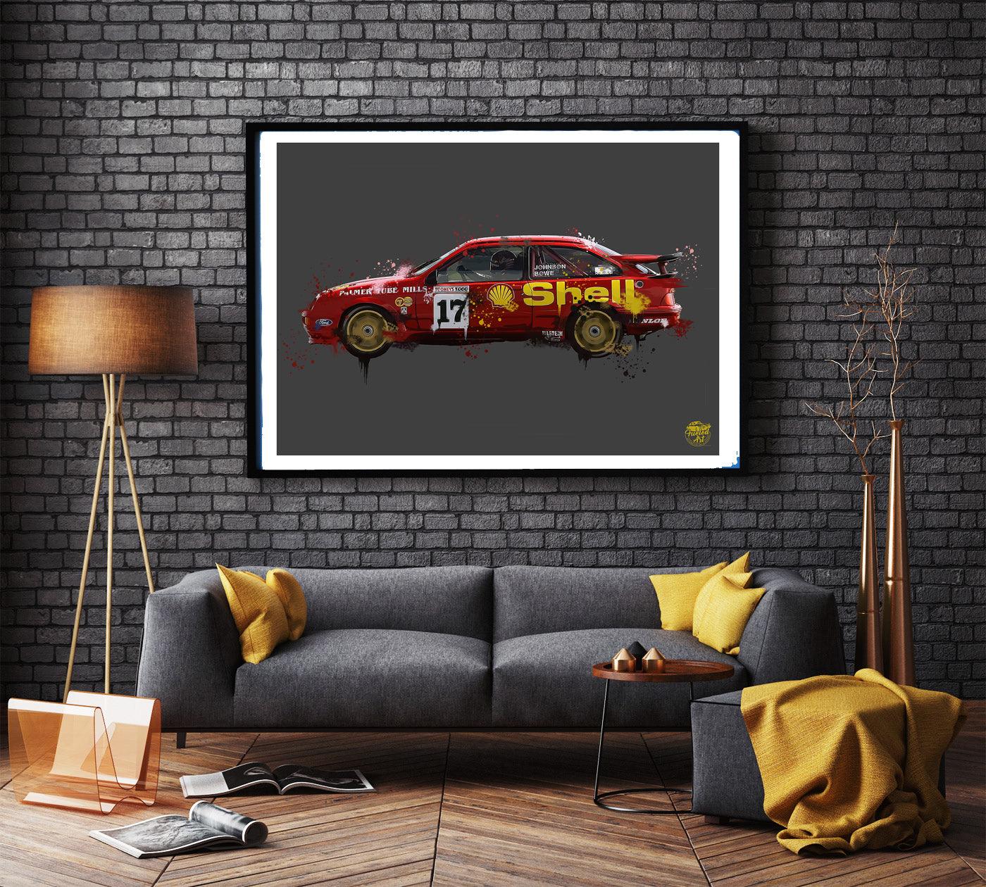 Ford Sierra RS500 Cosworth - Dick Johnson Racing Print - Fueled.art