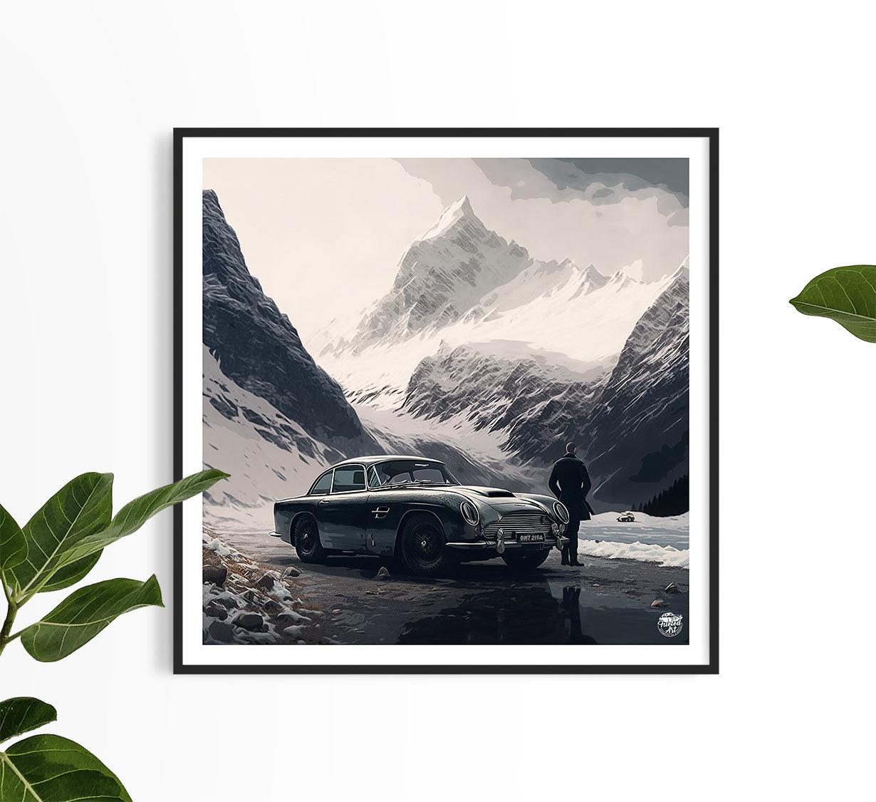 James Bond Aston Martin DB5 print - Fueled.art