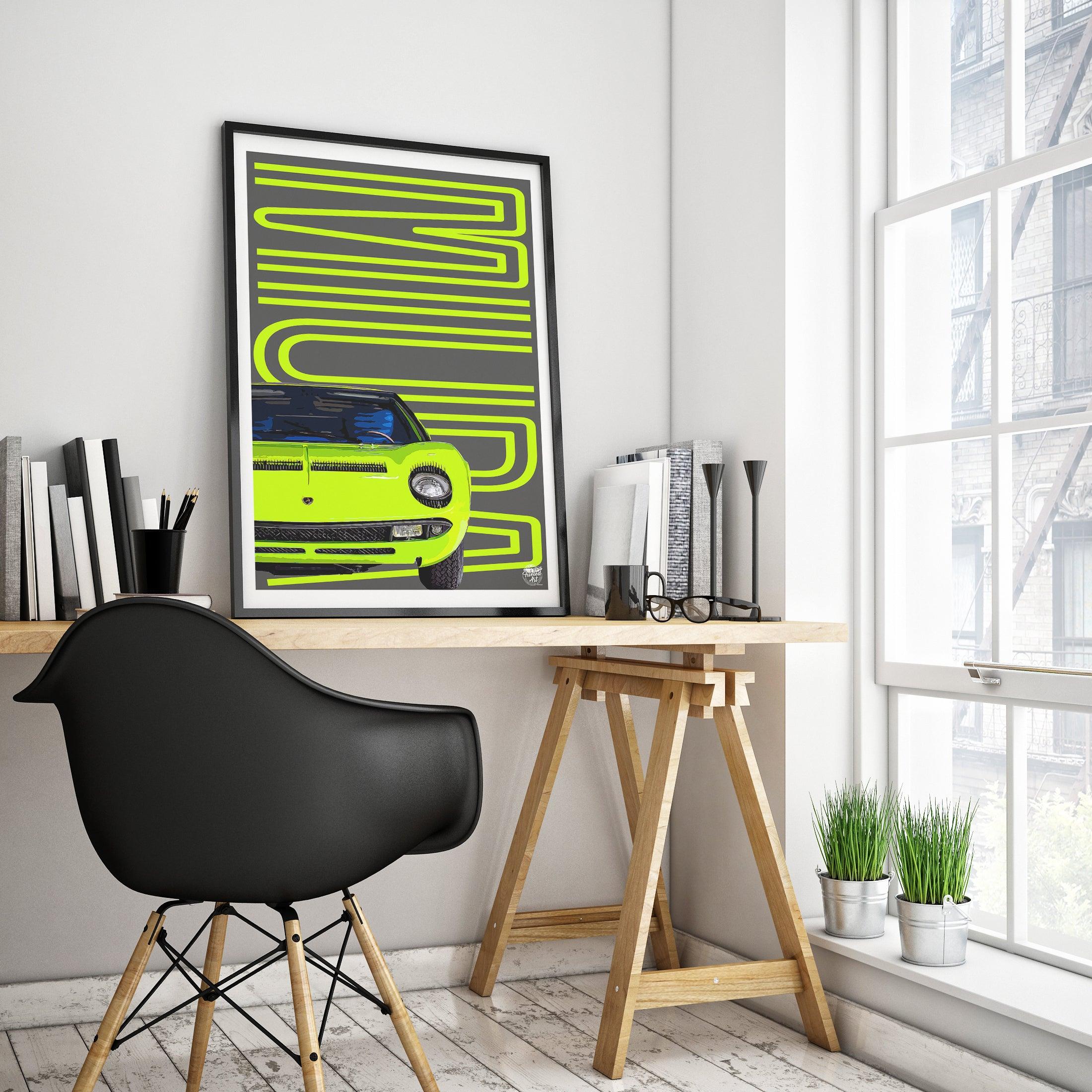 Lamborghini Miura Print - Fueled.art