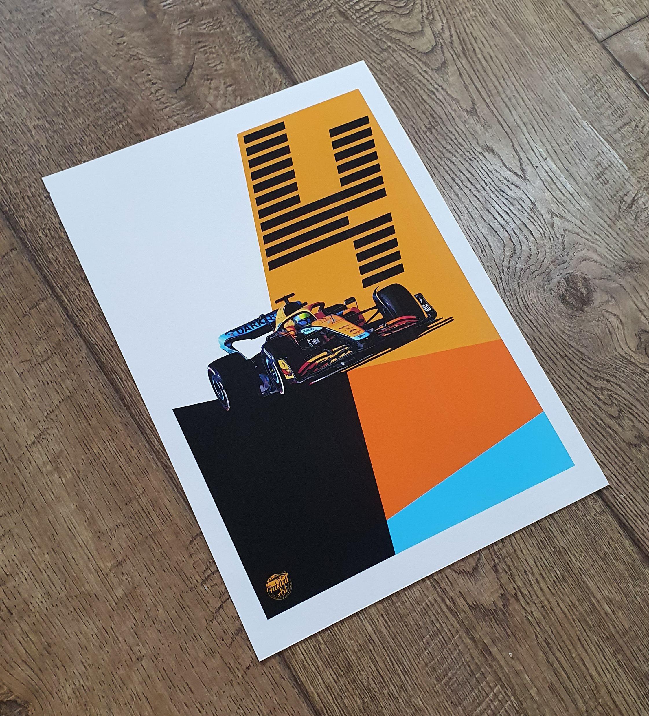 Lando Norris 2022 McLaren F1 Print - Fueled.art