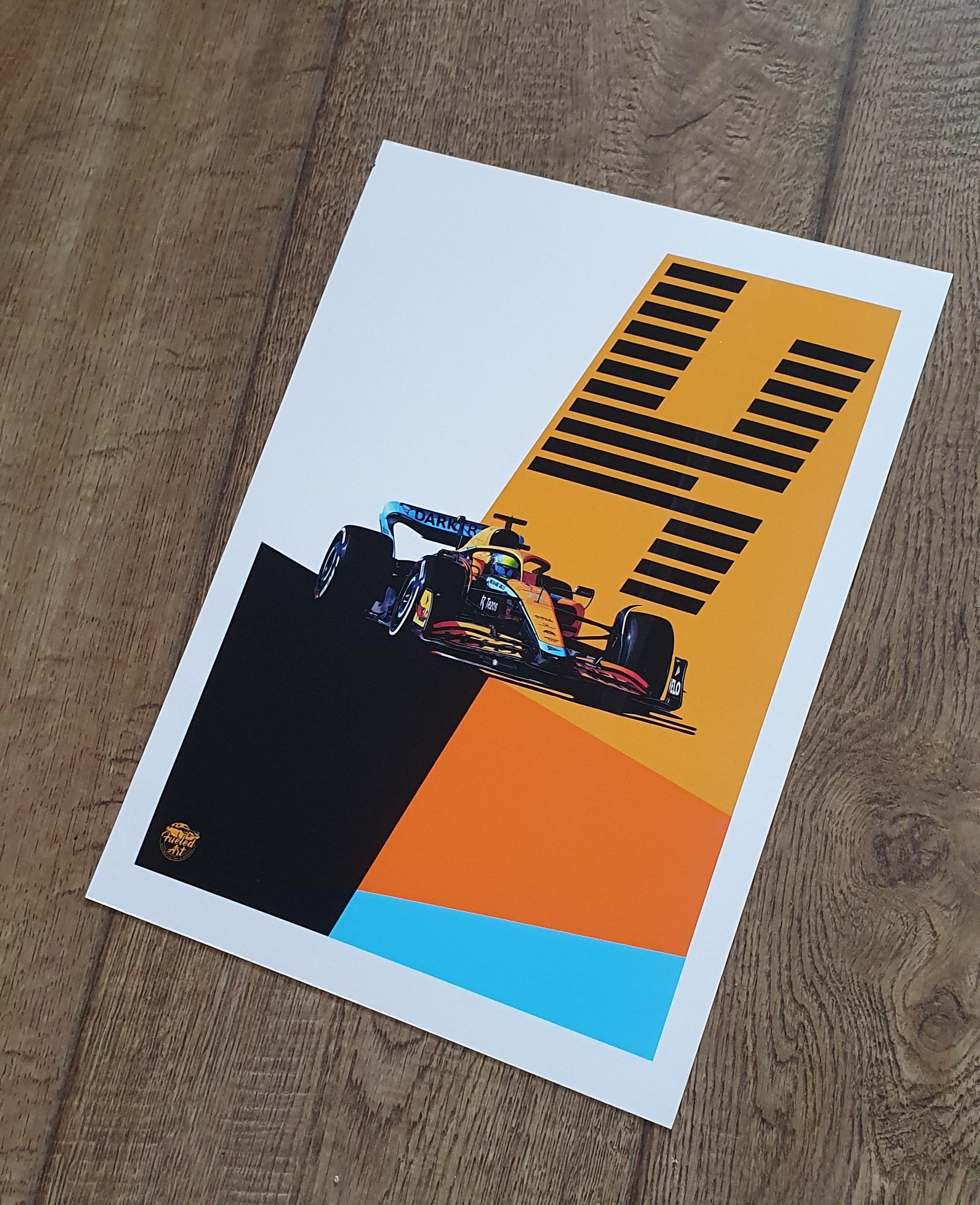 Lando Norris 2022 McLaren F1 Print - Fueled.art