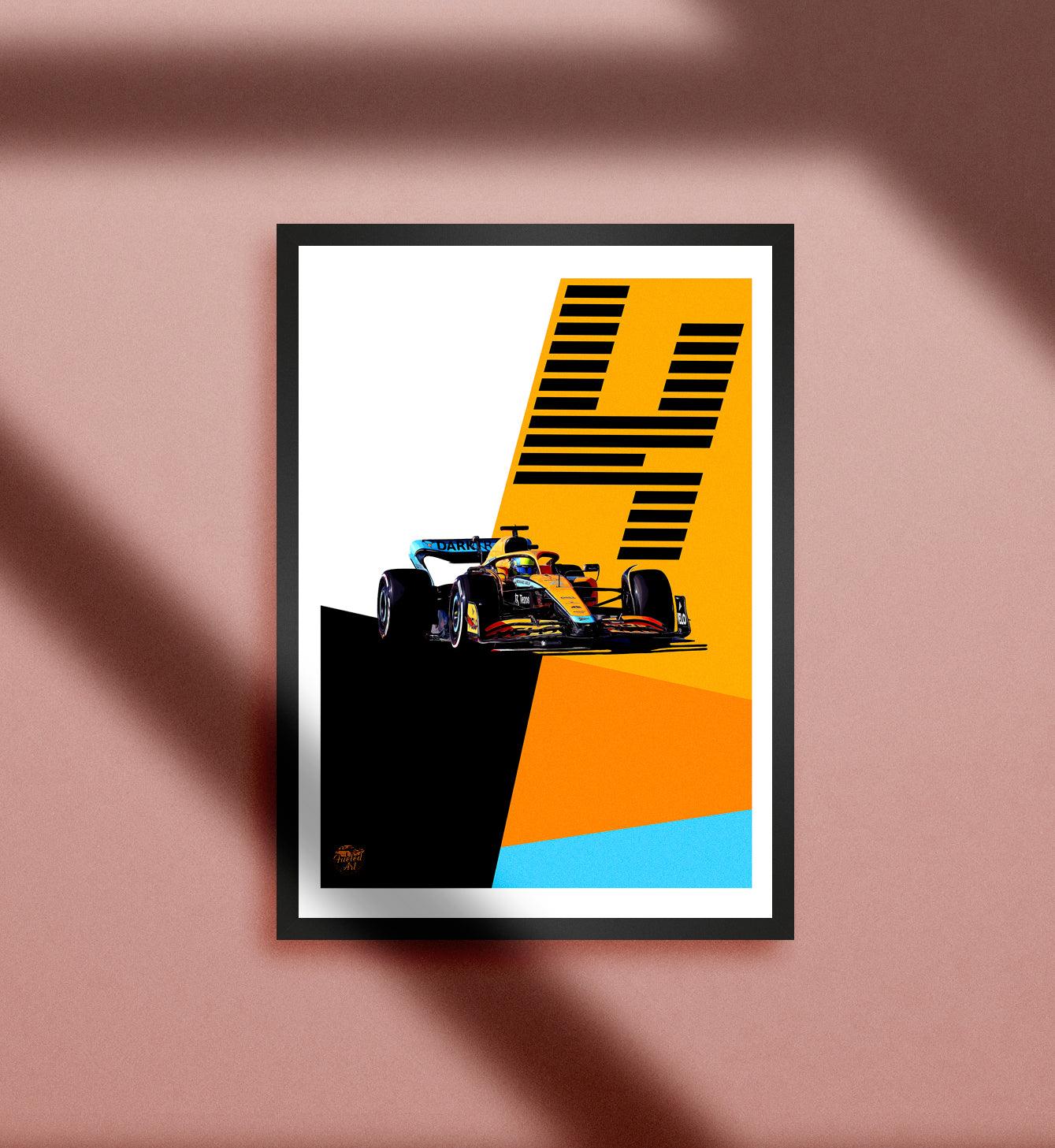 Lando Norris 2022 McLaren F1 Print - Fueled.art