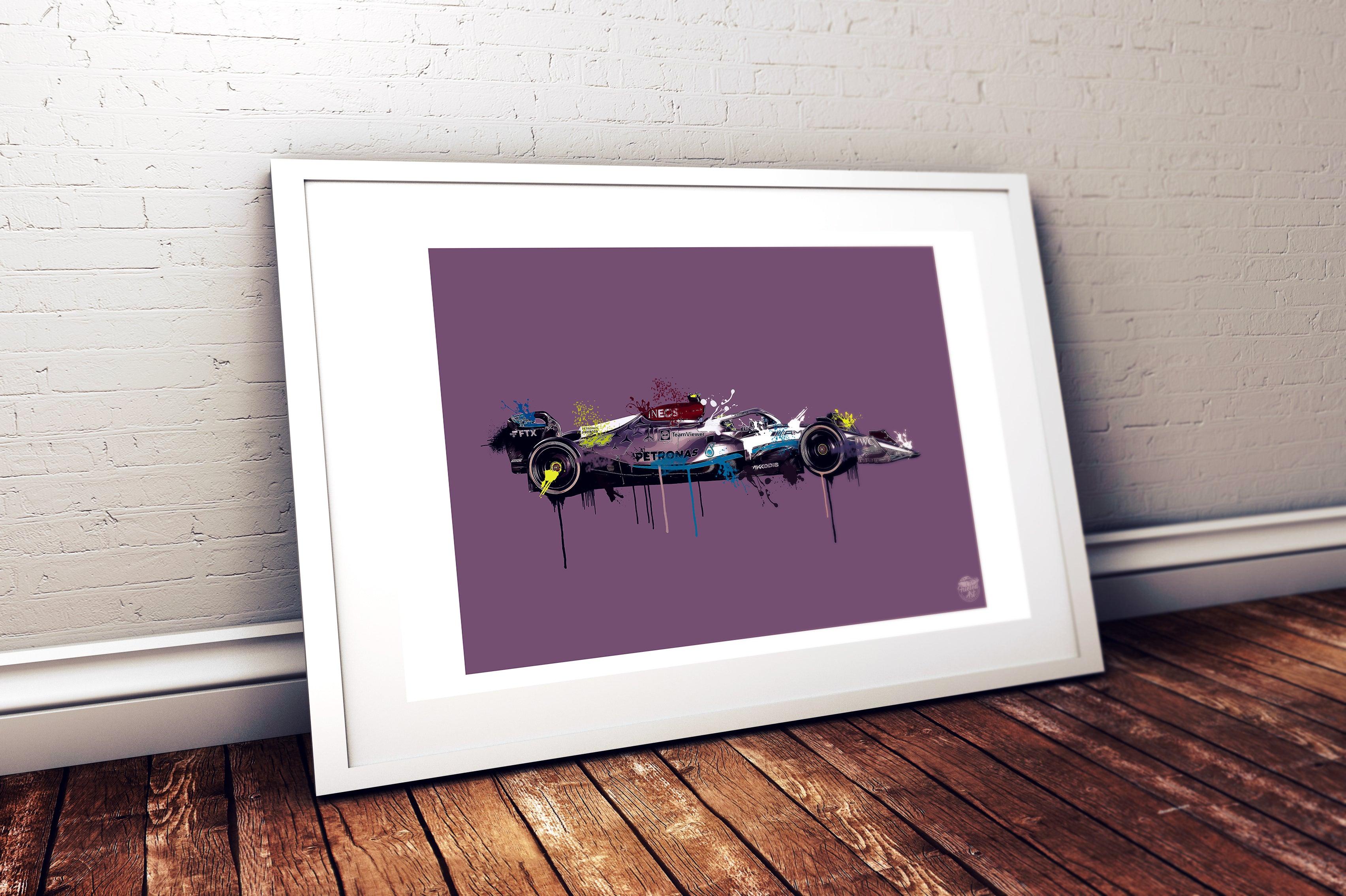 Lewis Hamilton 2022 Mercedes F1 Print - Fueled.art