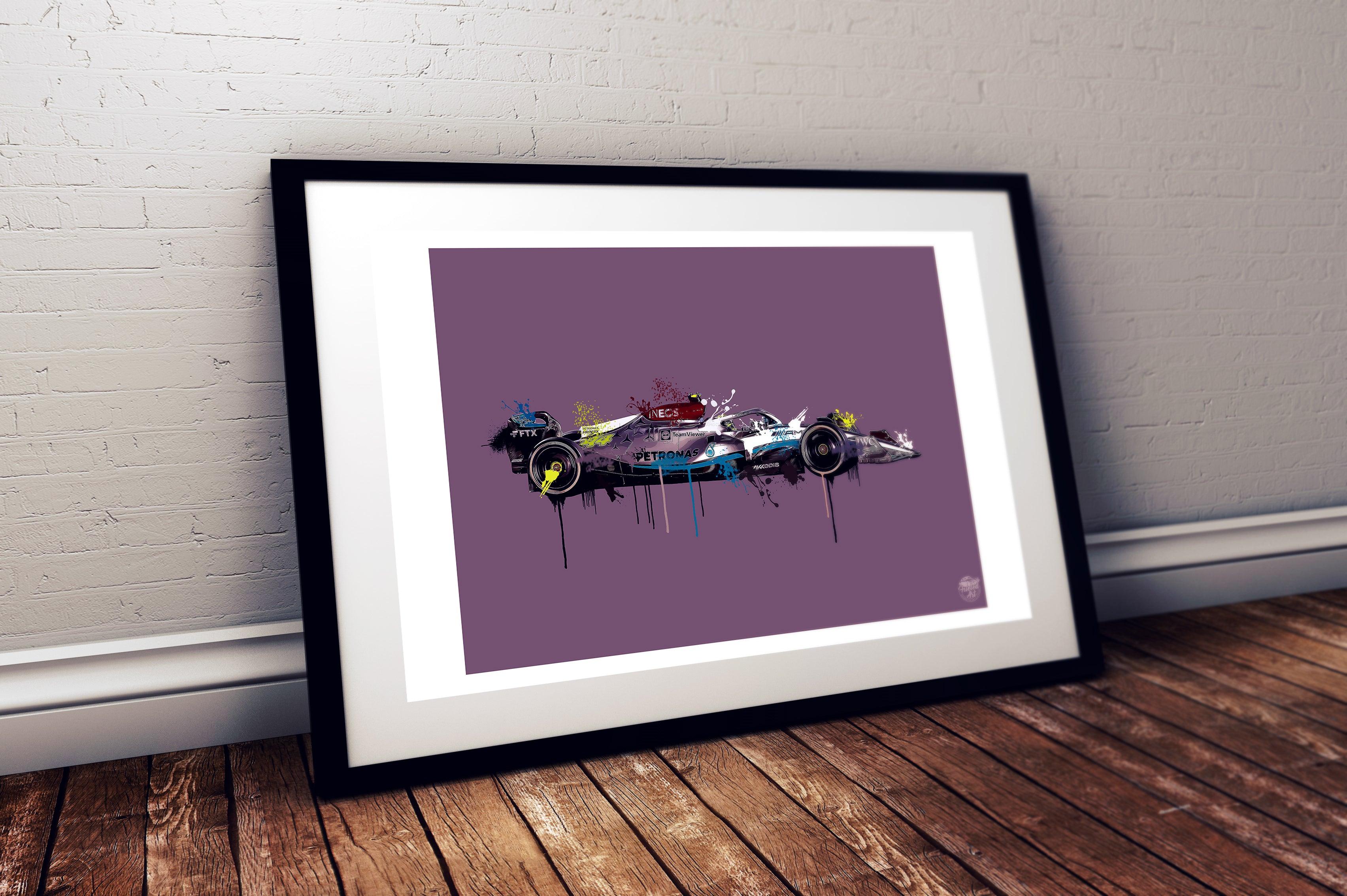 Lewis Hamilton 2022 Mercedes F1 Print - Fueled.art