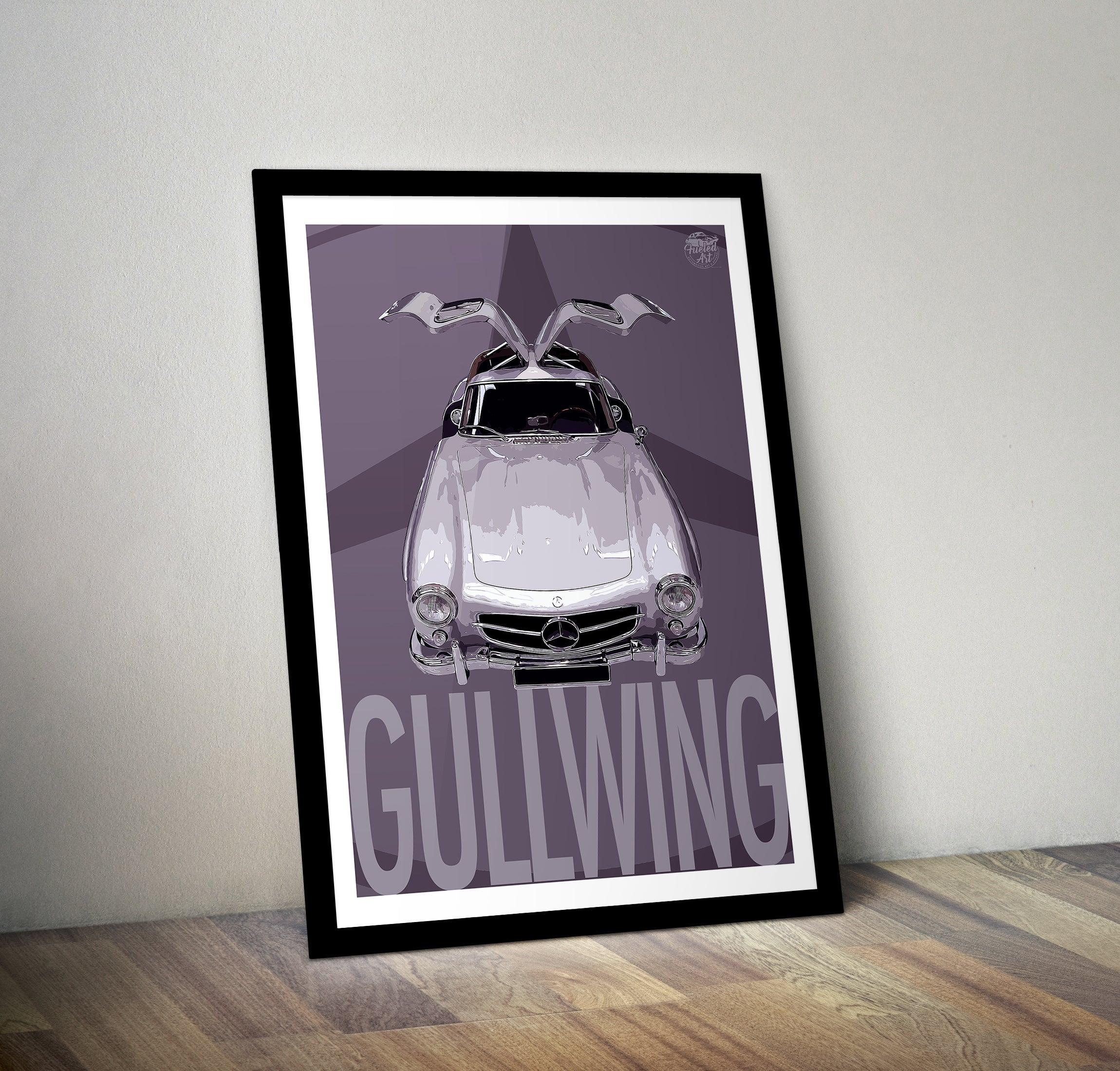 Mercedes-Benz 300SL Gullwing print - Fueled.art