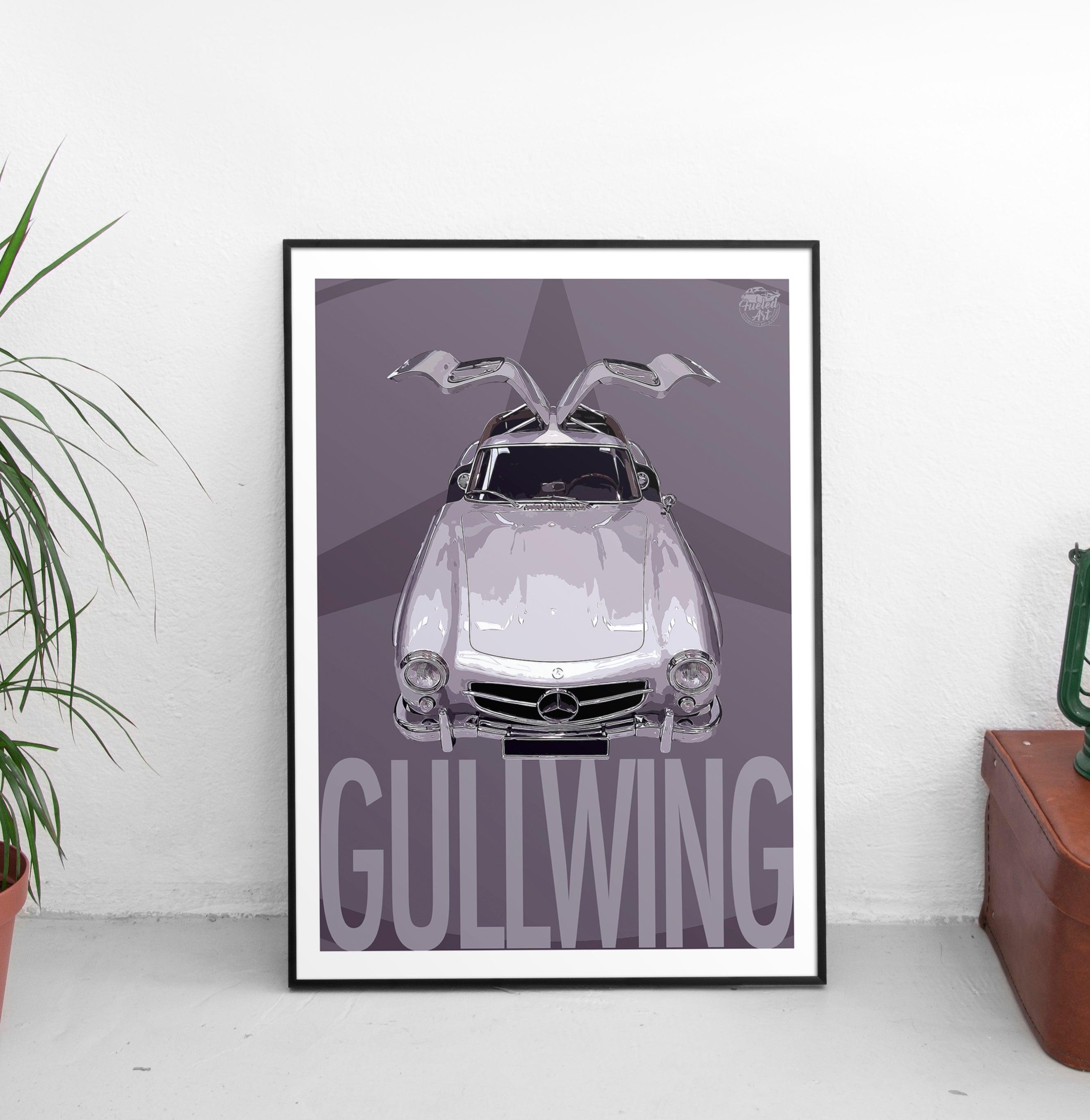 Mercedes-Benz 300SL Gullwing print - Fueled.art