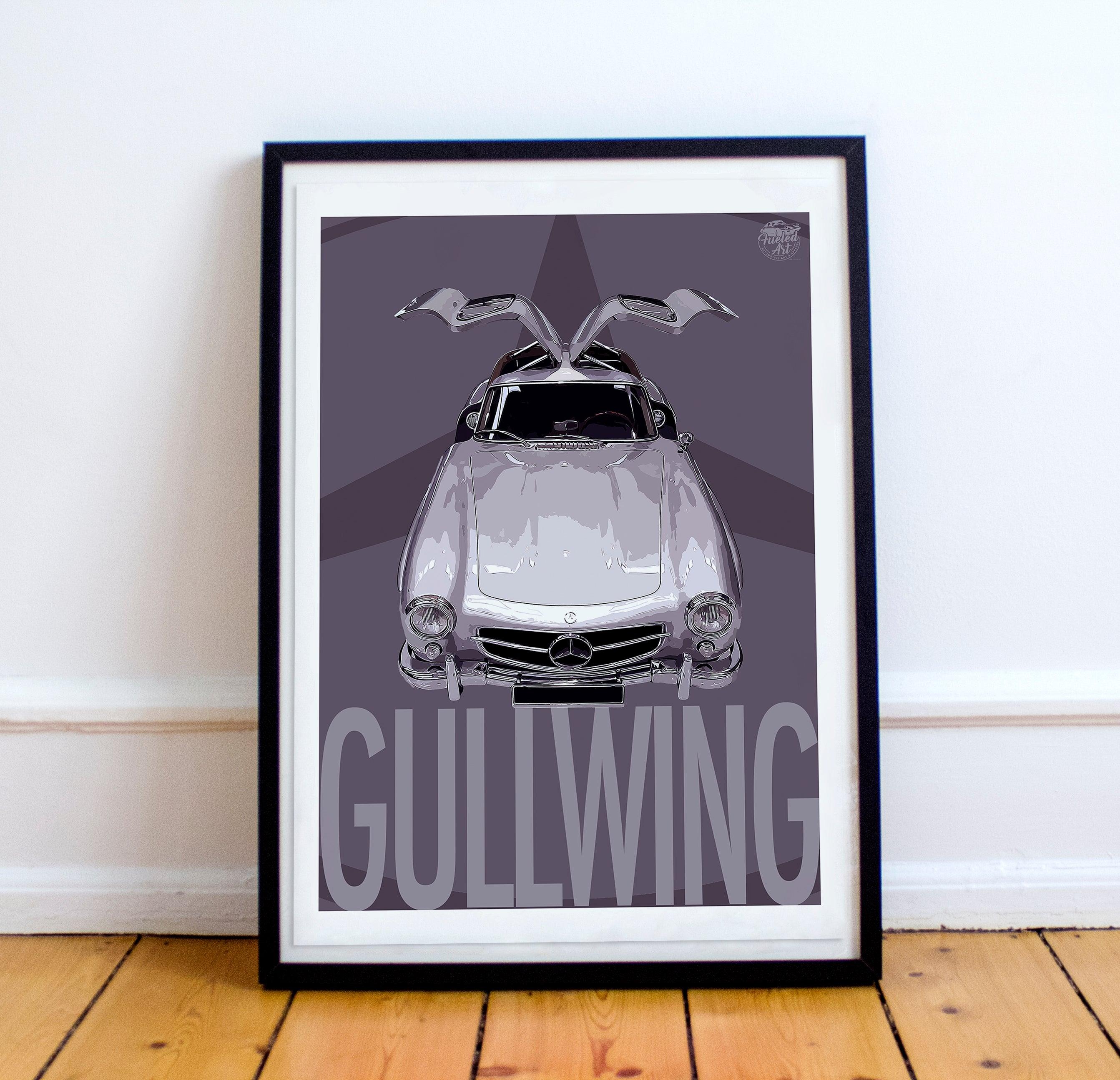 Mercedes-Benz 300SL Gullwing print - Fueled.art