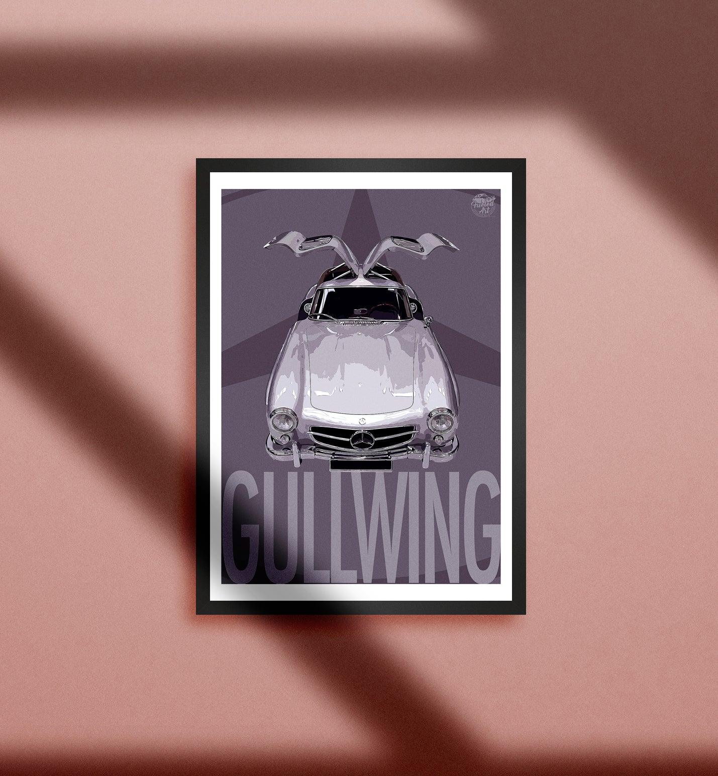 Mercedes-Benz 300SL Gullwing print - Fueled.art