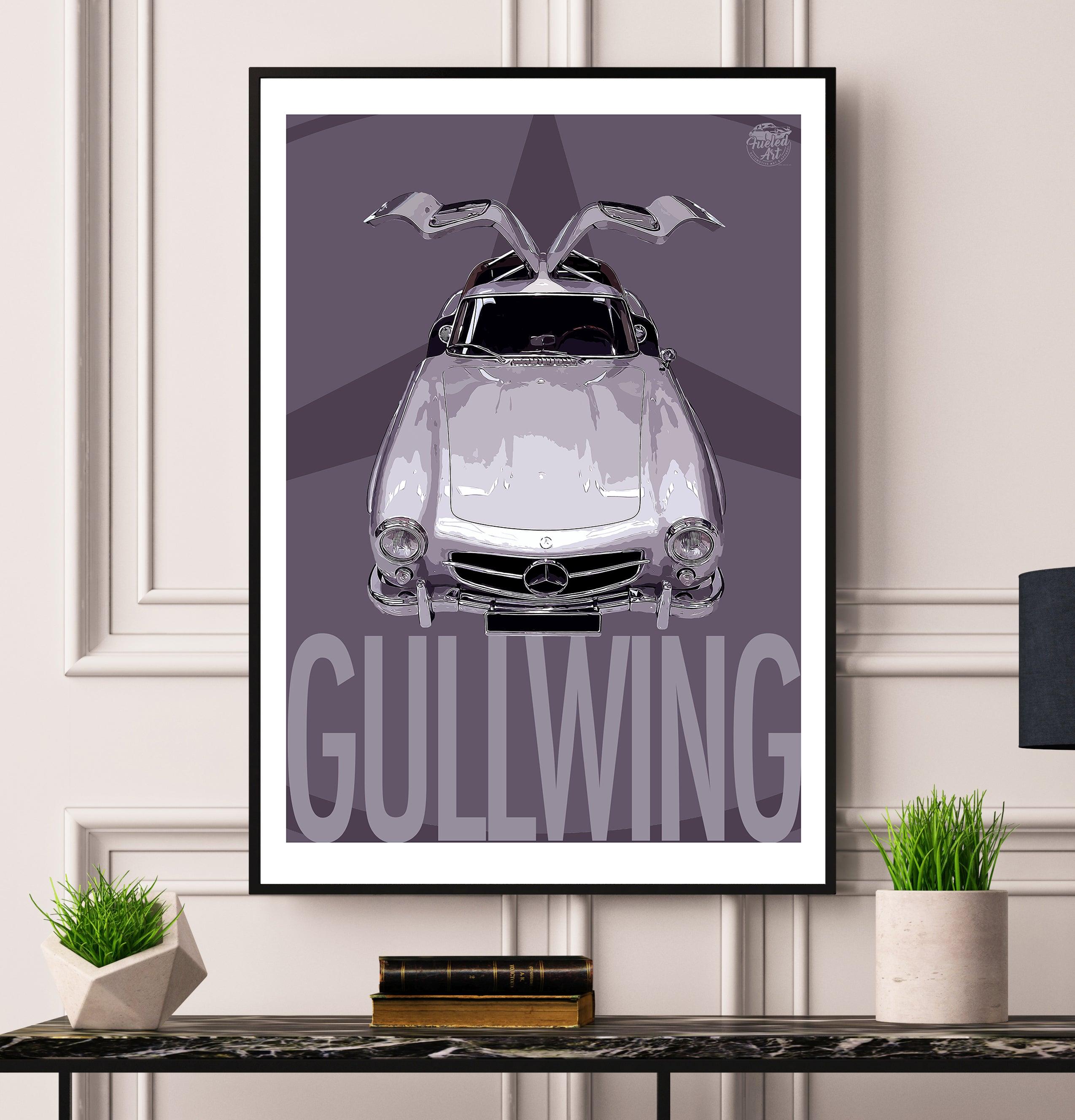 Mercedes-Benz 300SL Gullwing print - Fueled.art