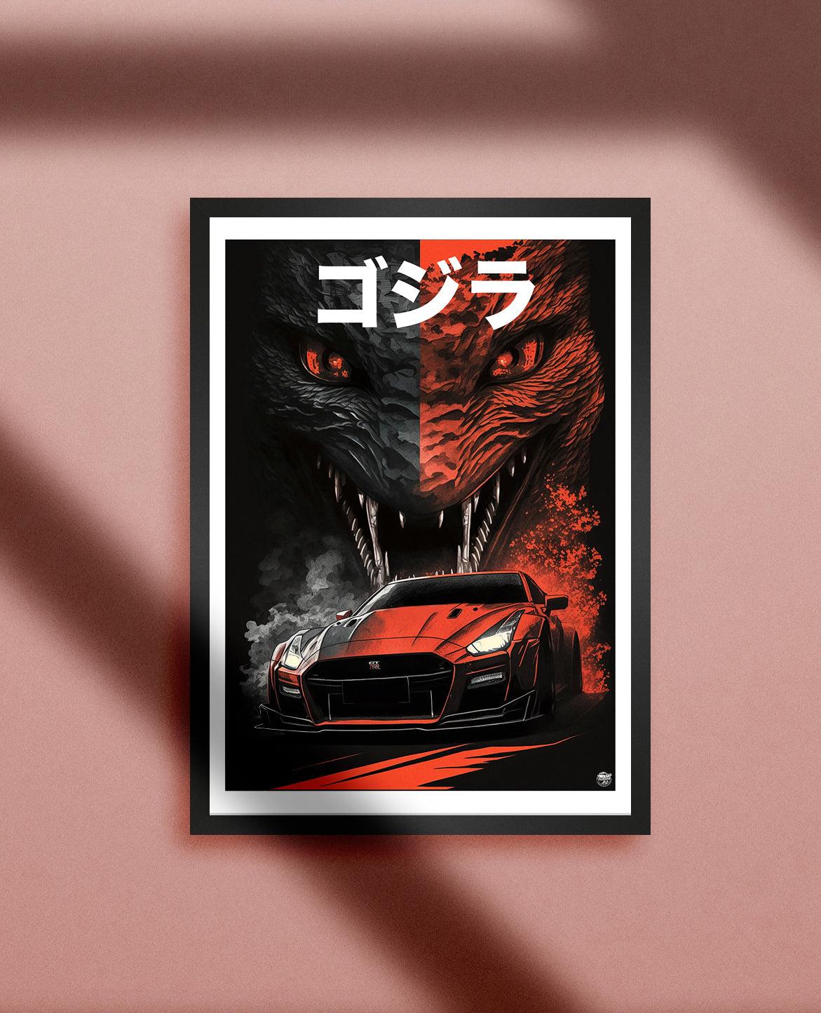 Nissan Skyline GTR Godzilla Print - Fueled.art