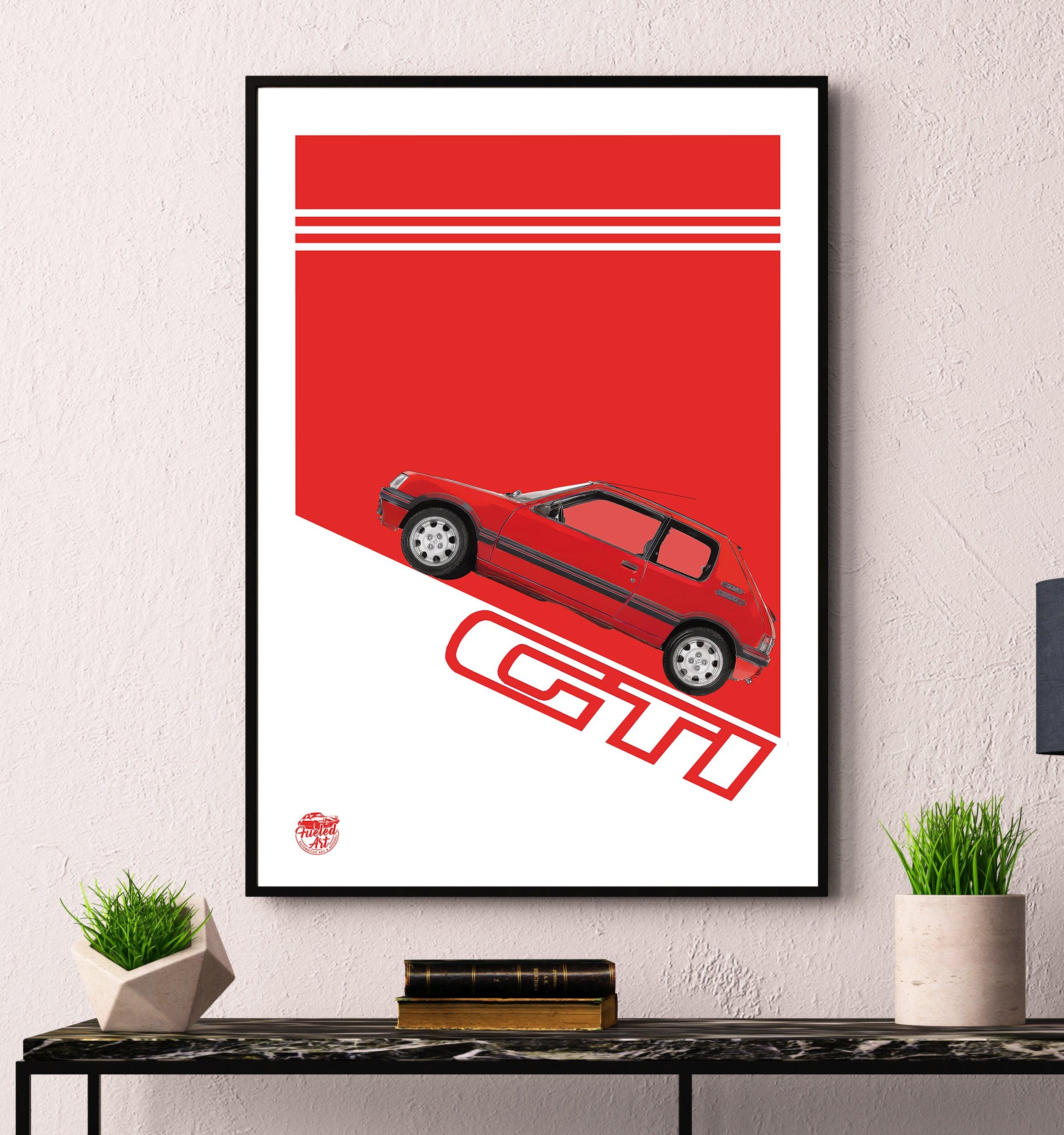 Peugeot 205 GTI Print - Fueled.art