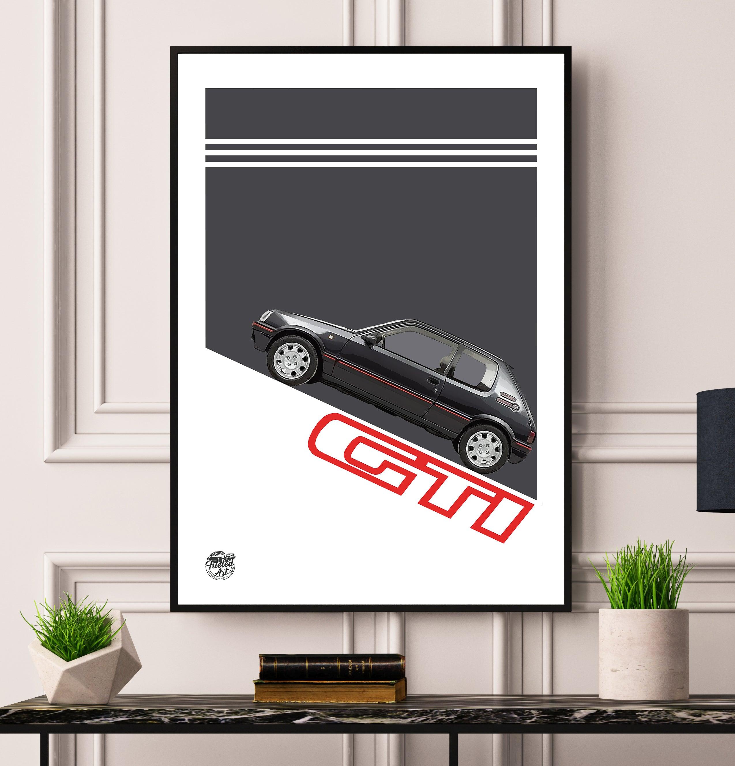 Peugeot 205 GTI Print - Fueled.art