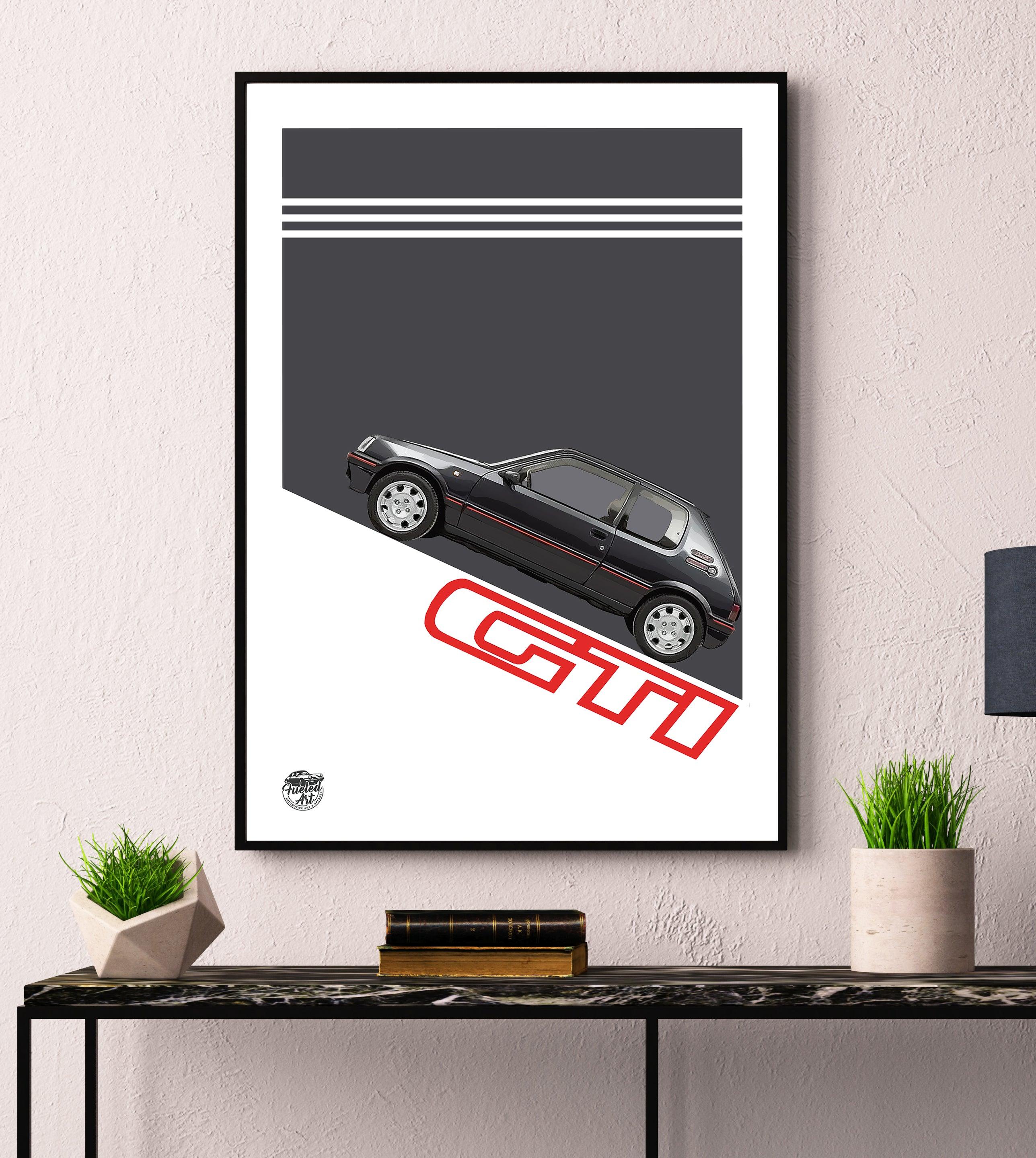 Peugeot 205 GTI Print - Fueled.art