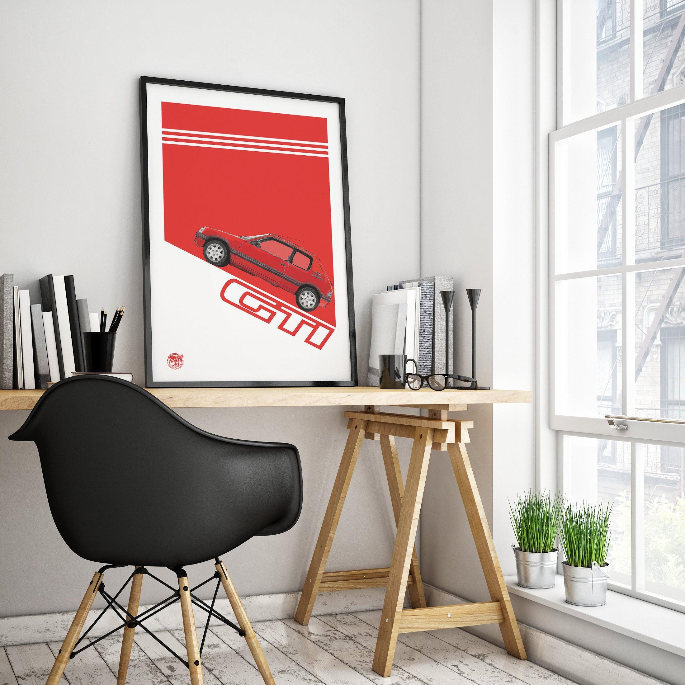 Peugeot 205 GTI Print - Fueled.art