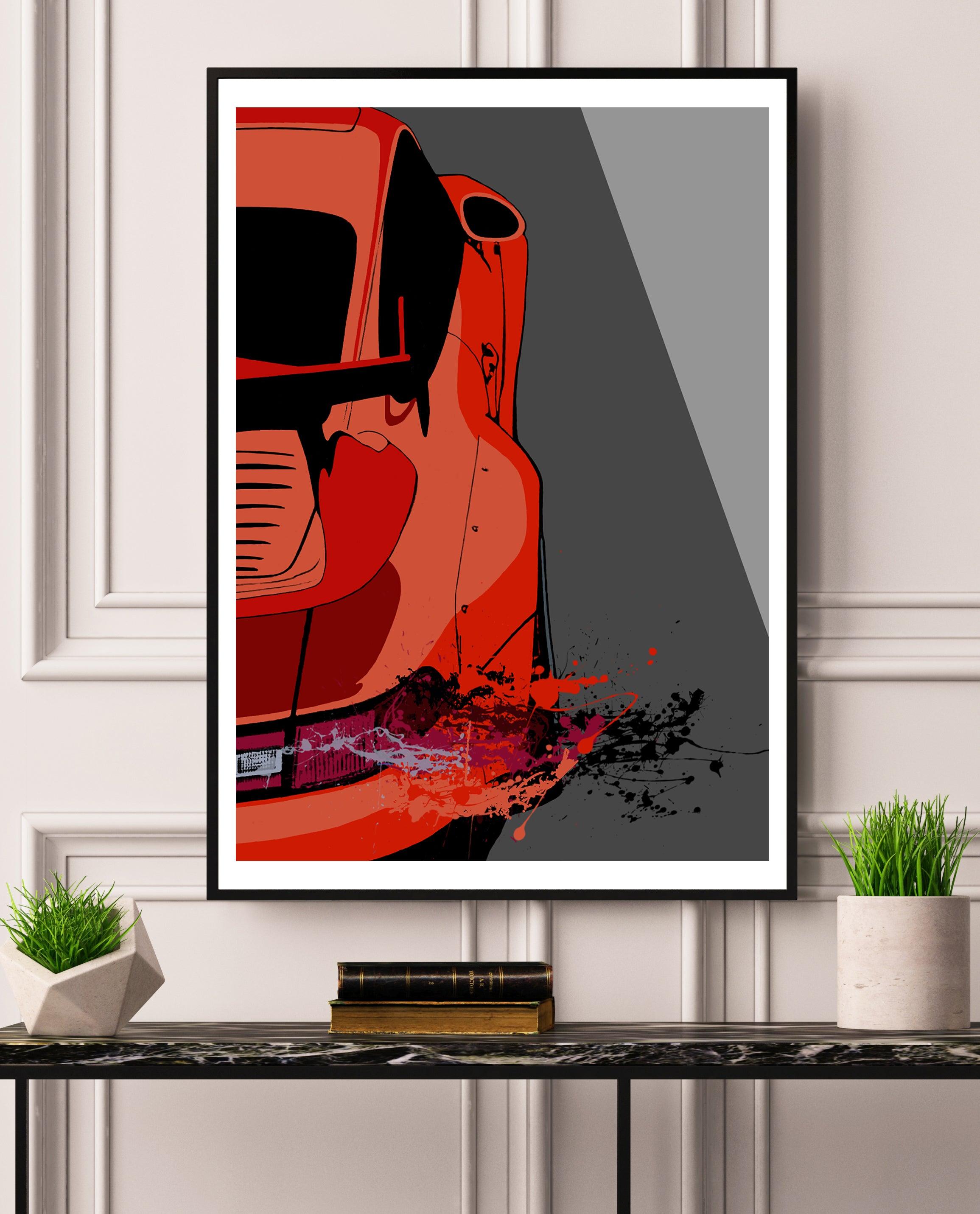 Porsche 911 993 GT2 RS Print - Fueled.art