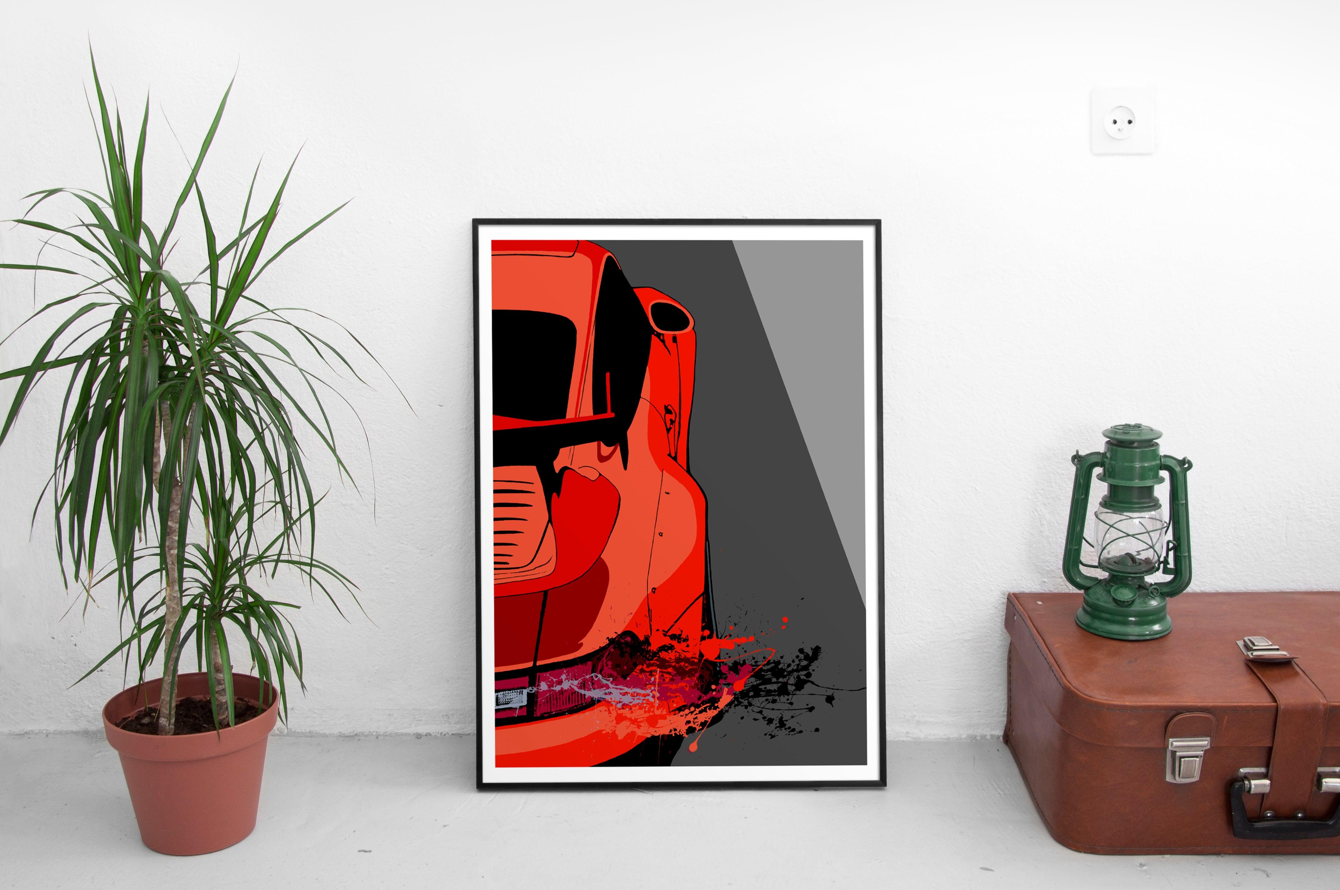 Porsche 911 993 GT2 RS Print - Fueled.art