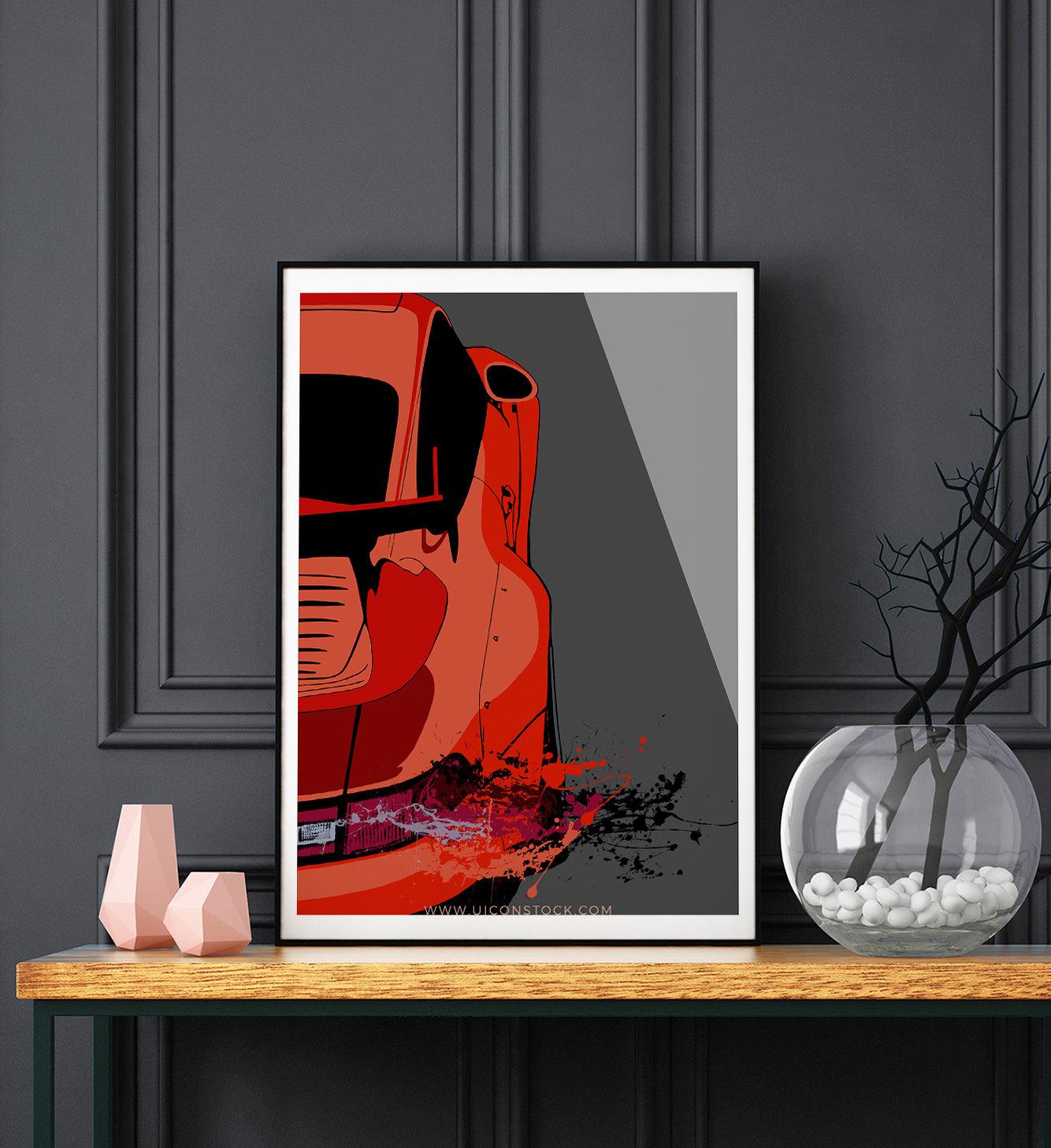 Porsche 911 993 GT2 RS Print - Fueled.art