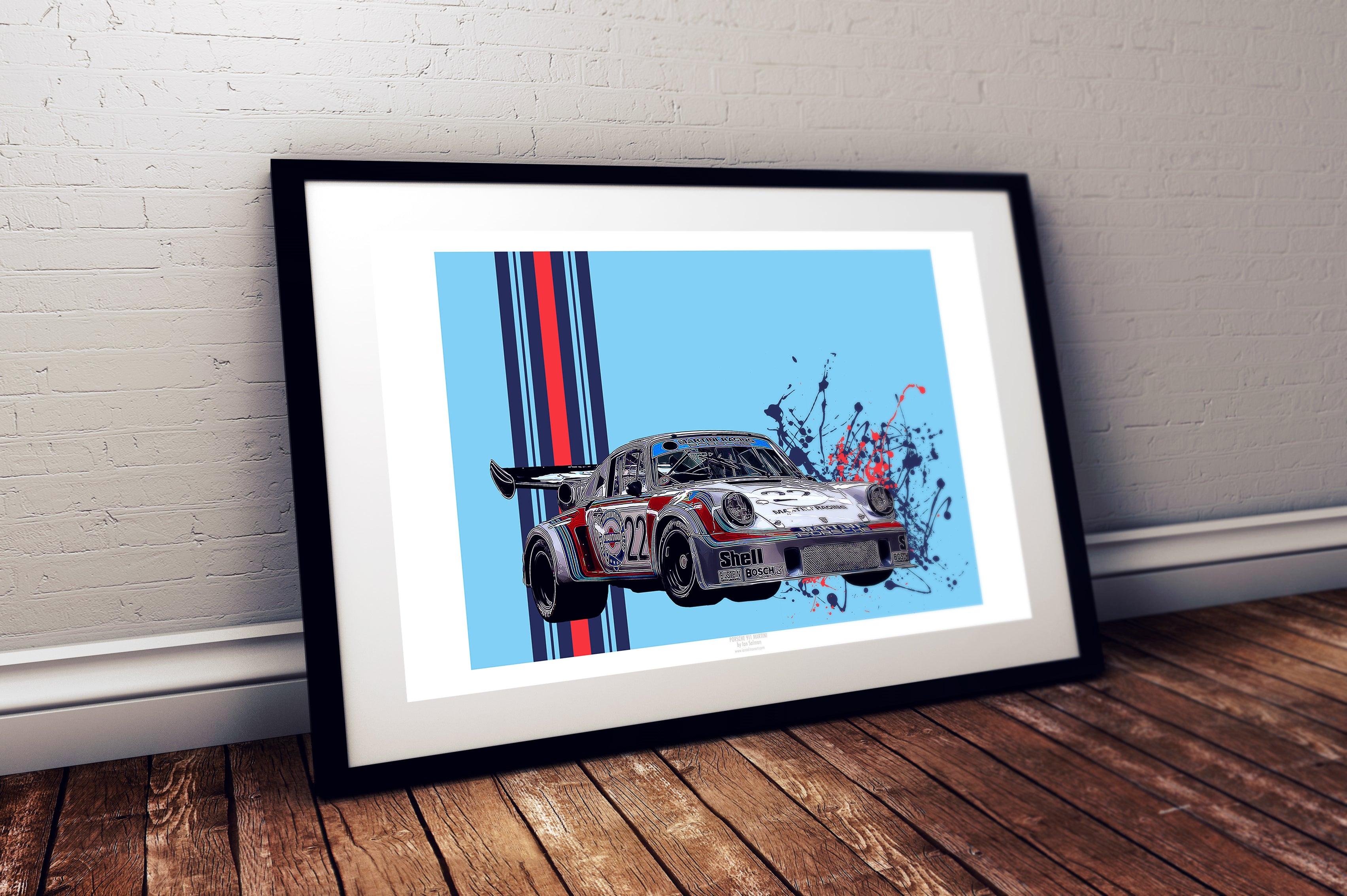 Porsche 911 Martini Racing Print - Fueled.art