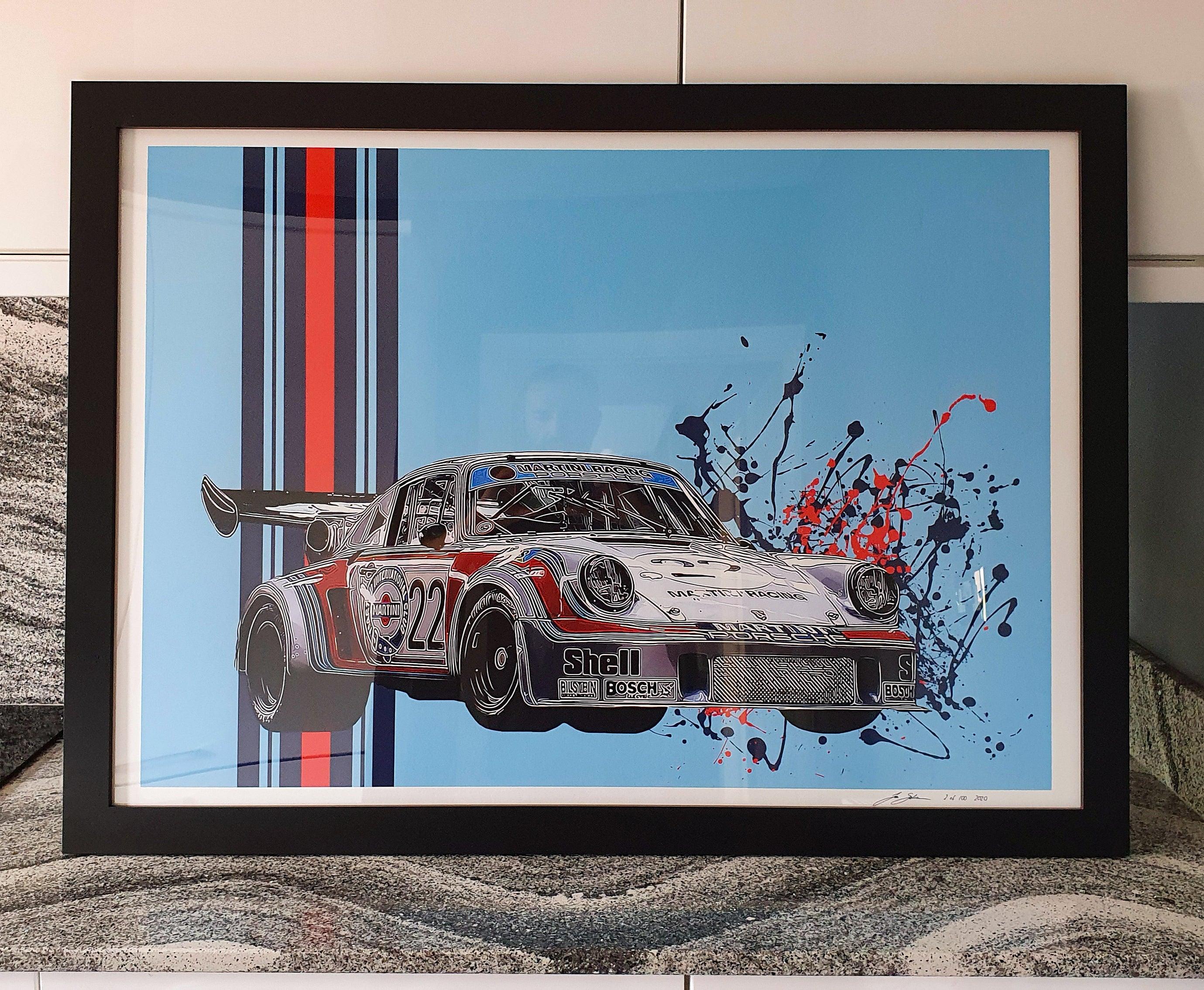 Porsche 911 Martini Racing Print - Fueled.art