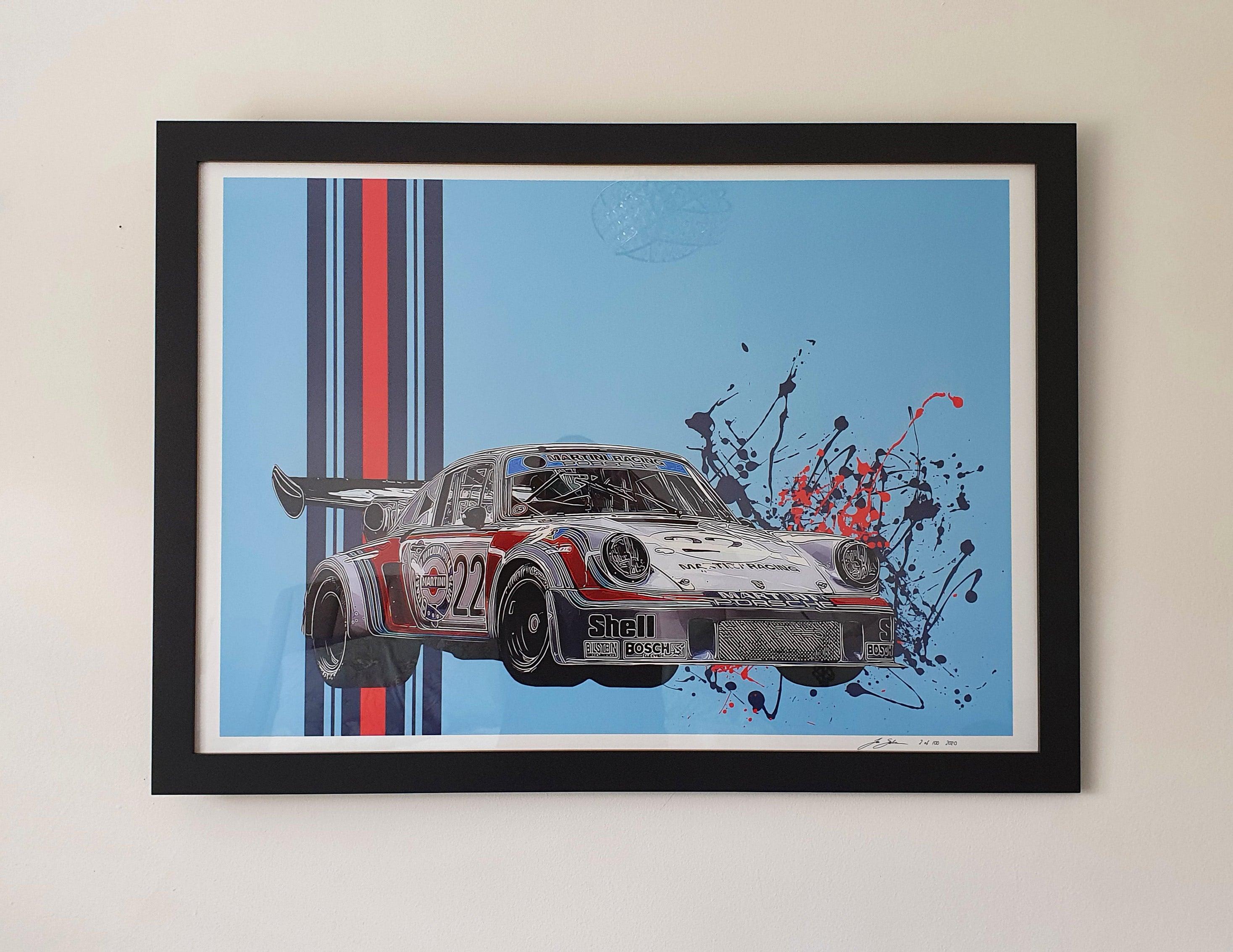 Porsche 911 Martini Racing Print - Fueled.art