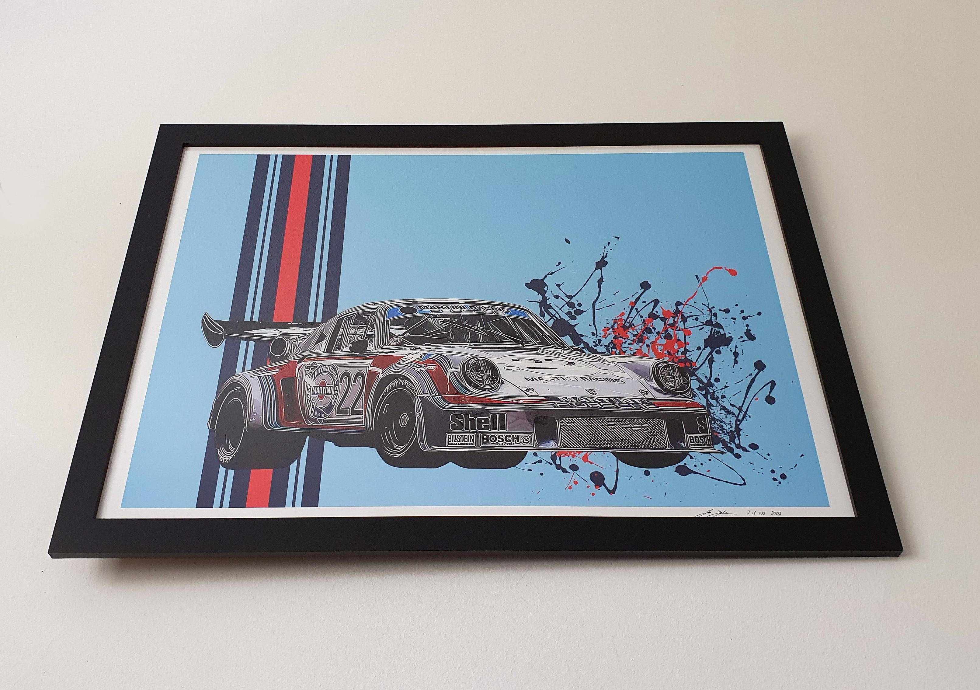 Porsche 911 Martini Racing Print - Fueled.art