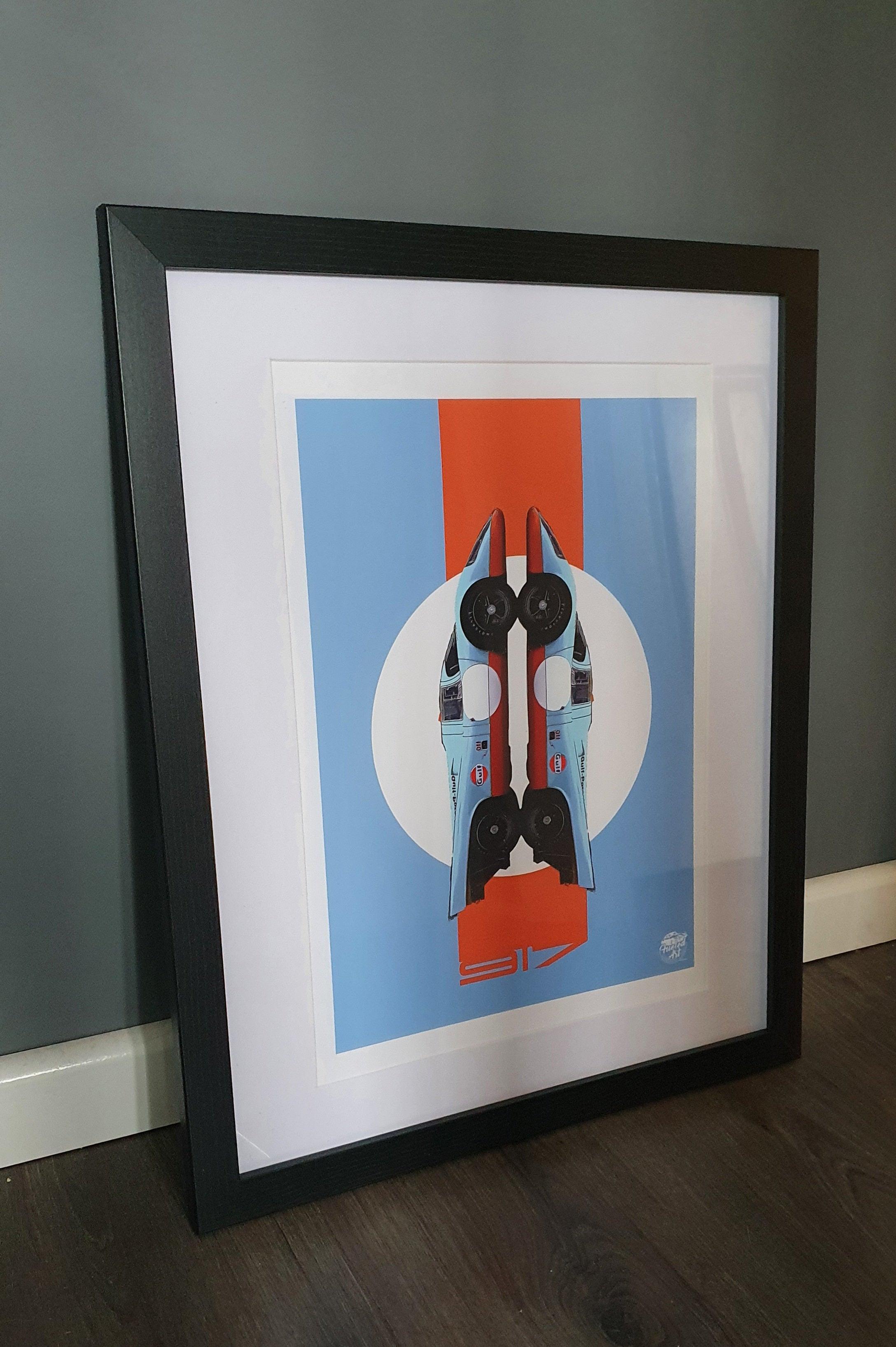 Porsche 917 Gulf Racing Print - Fueled.art