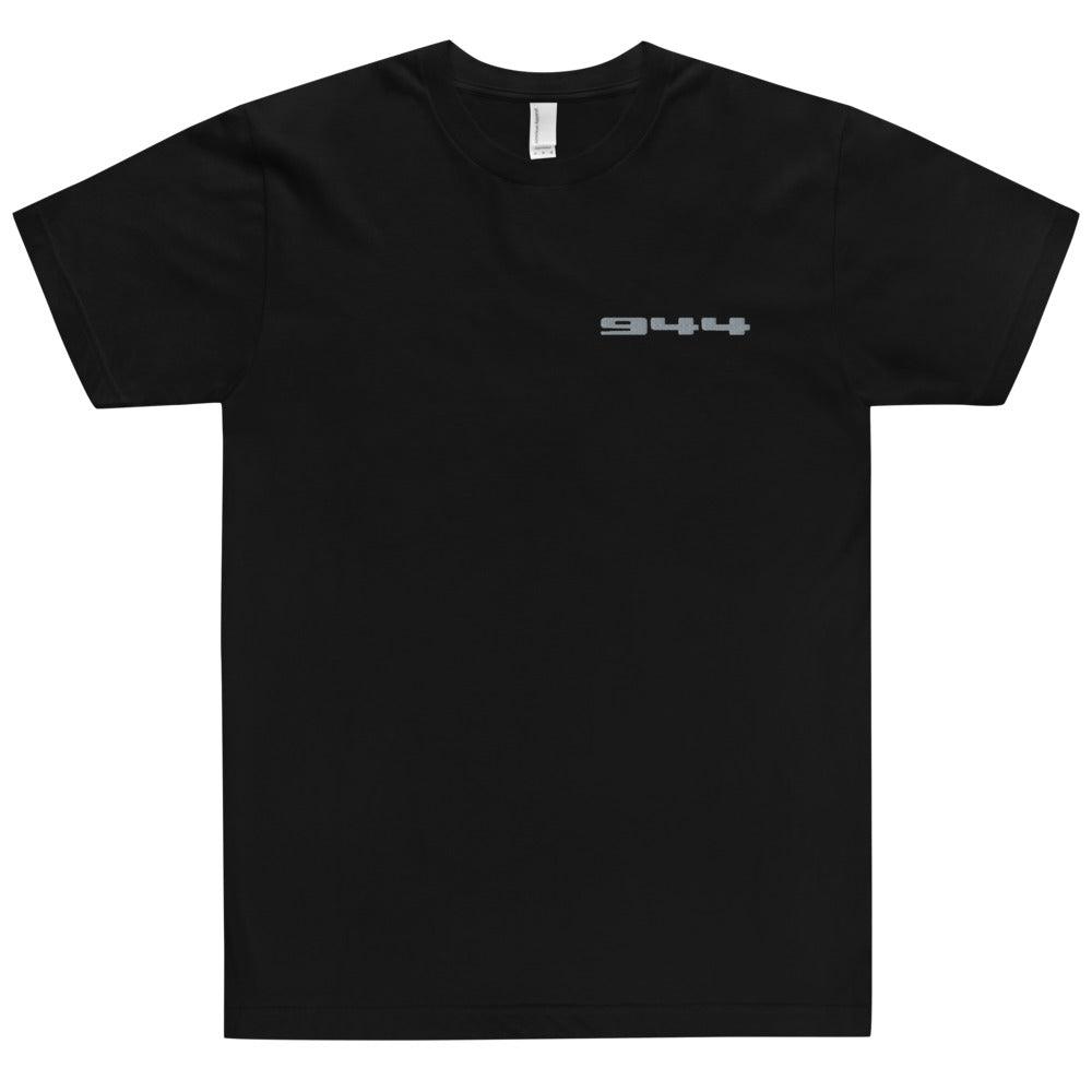 Porsche 944 - Embroidered Logo - Black T-Shirt - Fueled.art