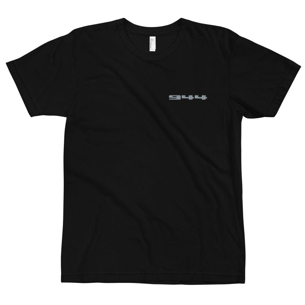 Porsche 944 - Embroidered Logo - Black T-Shirt - Fueled.art