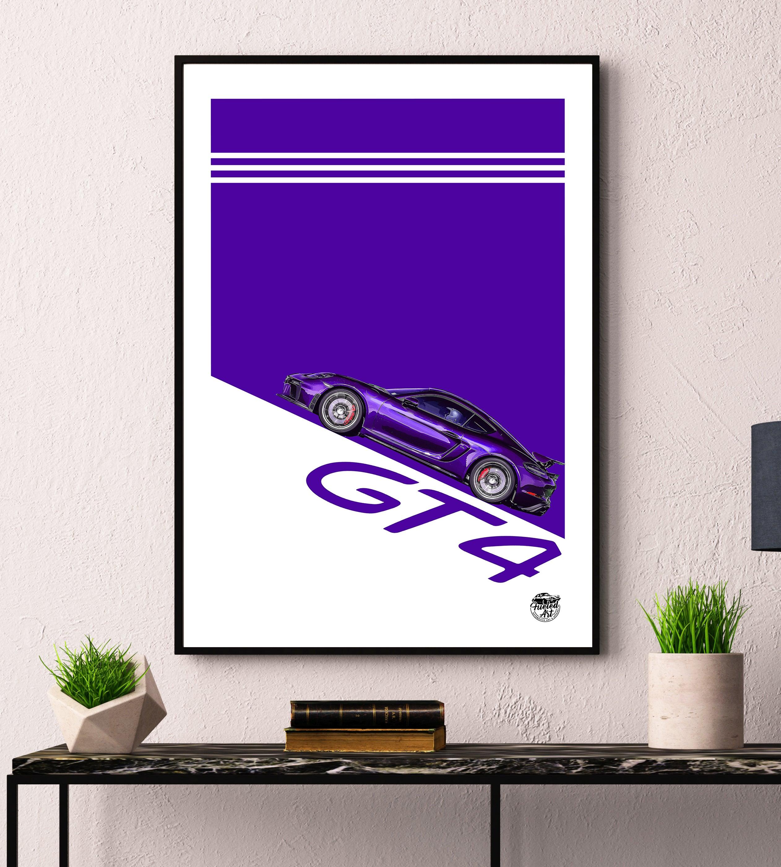 Porsche Cayman GT4 Print - Fueled.art