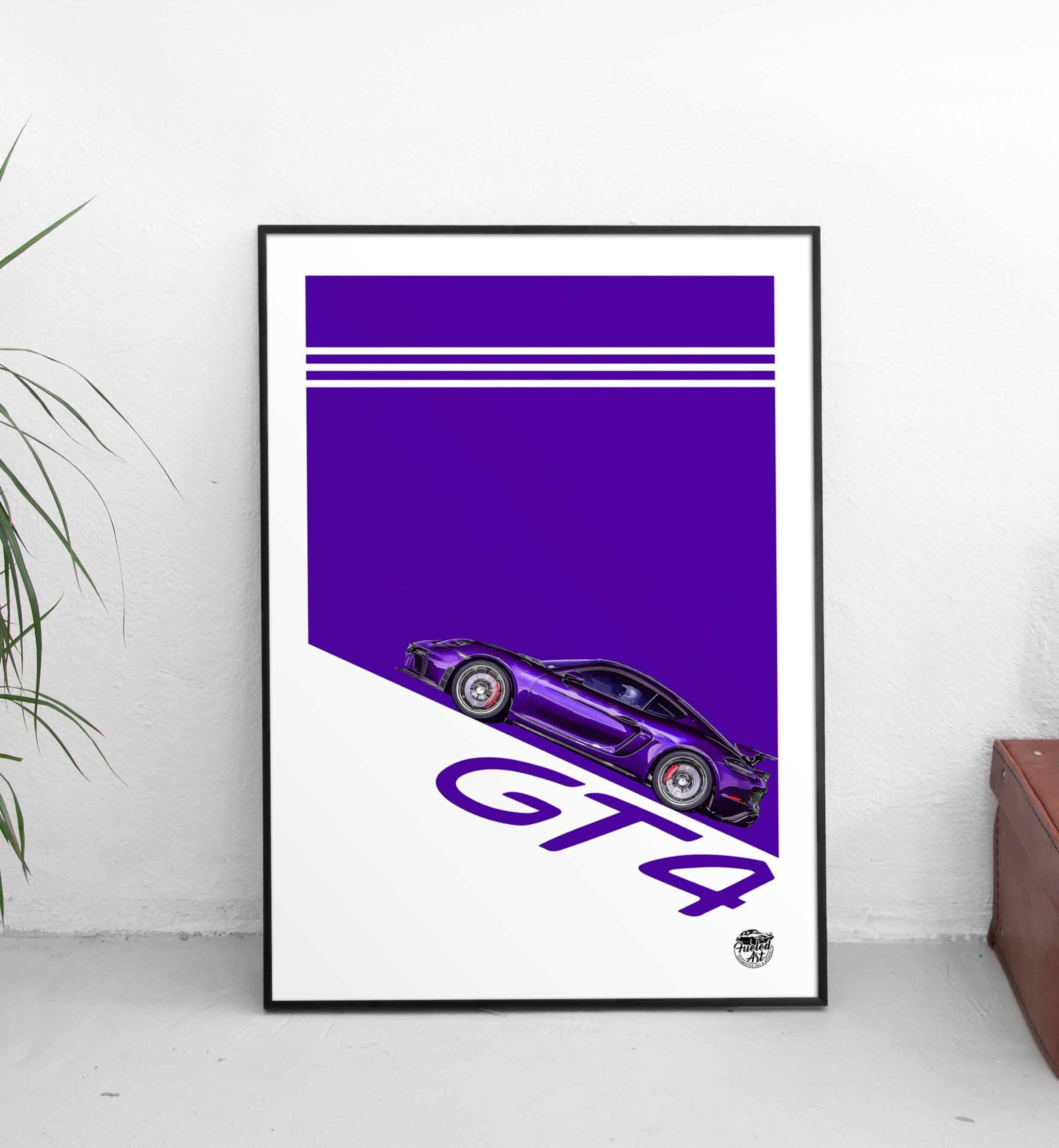 Porsche Cayman GT4 Print - Fueled.art