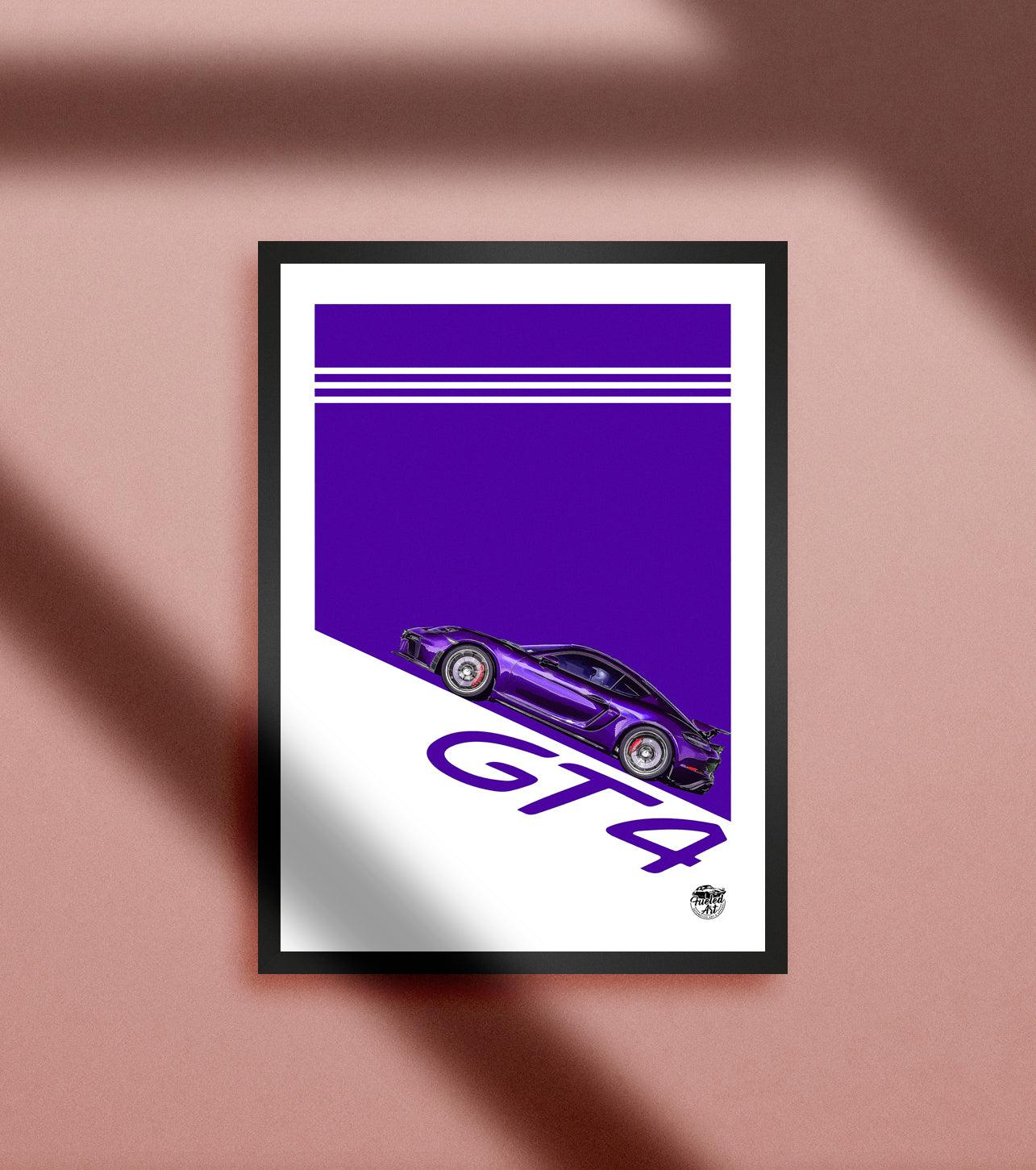 Porsche Cayman GT4 Print - Fueled.art