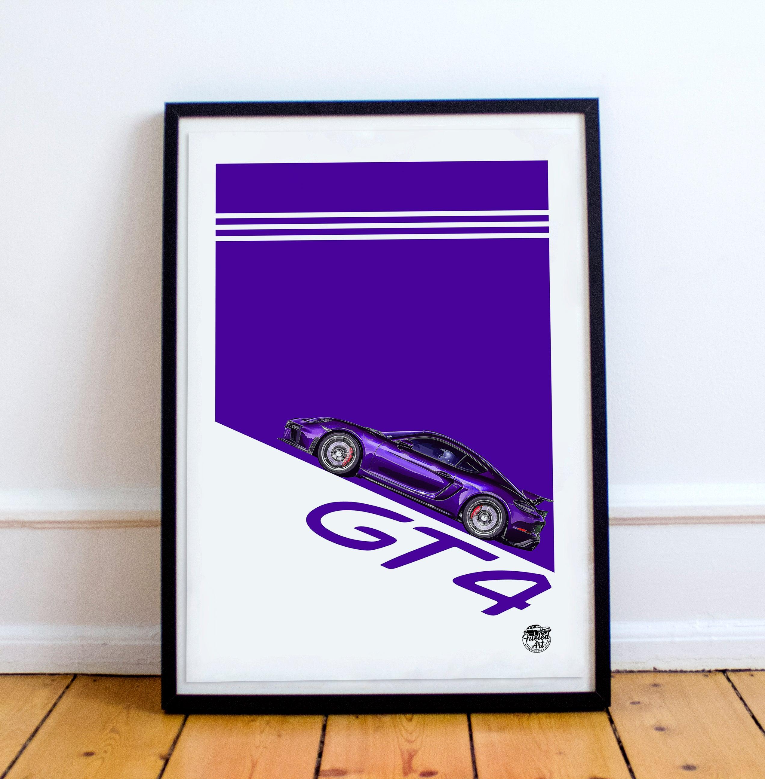 Porsche Cayman GT4 Print - Fueled.art